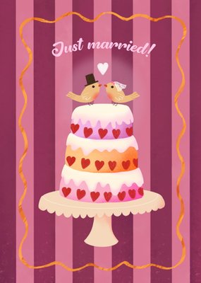 Tsjip | Huwelijkskaart | Just Married Wedding Cake