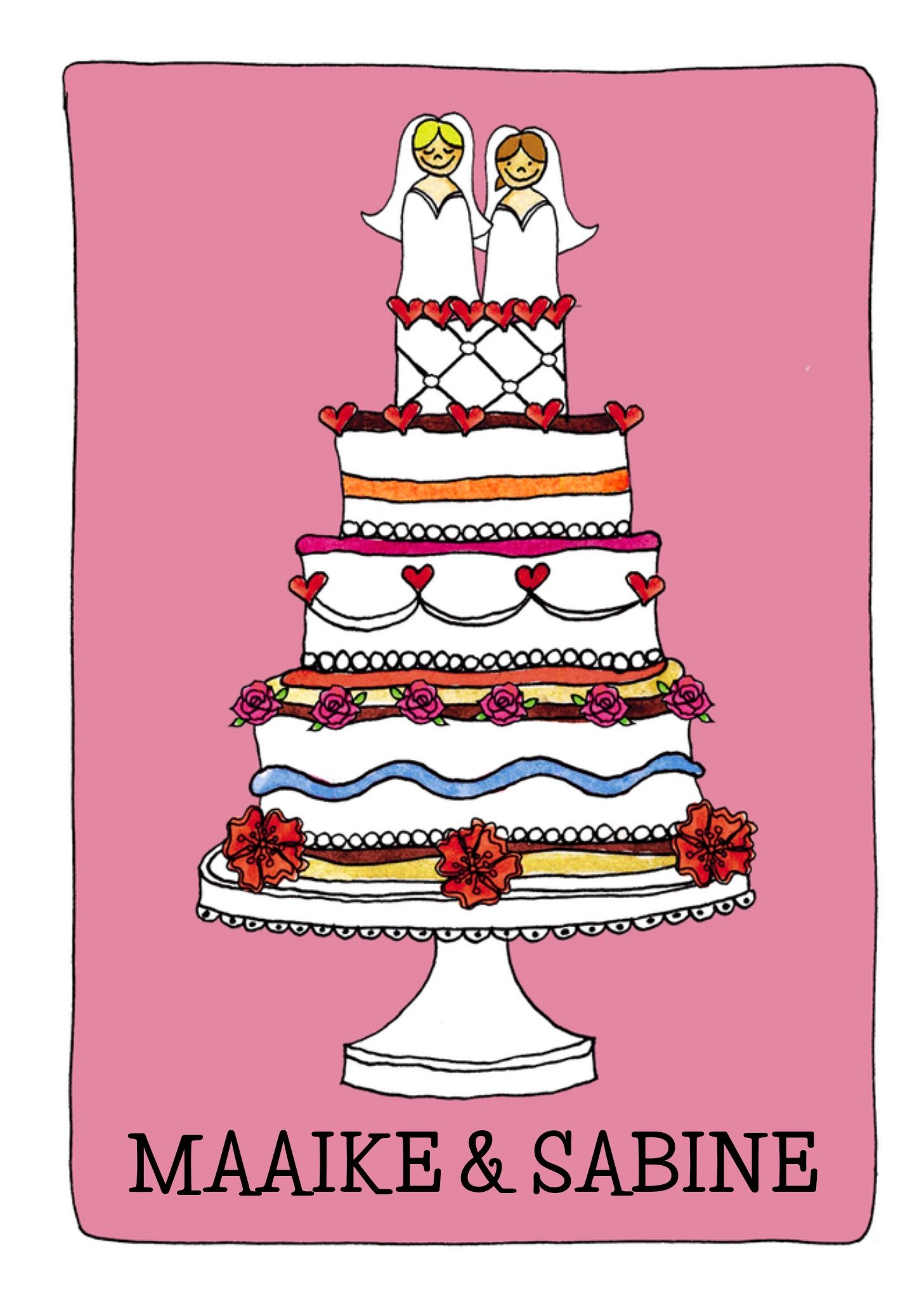 Huwelijkskaart Vrouwen Kaart Sandysign