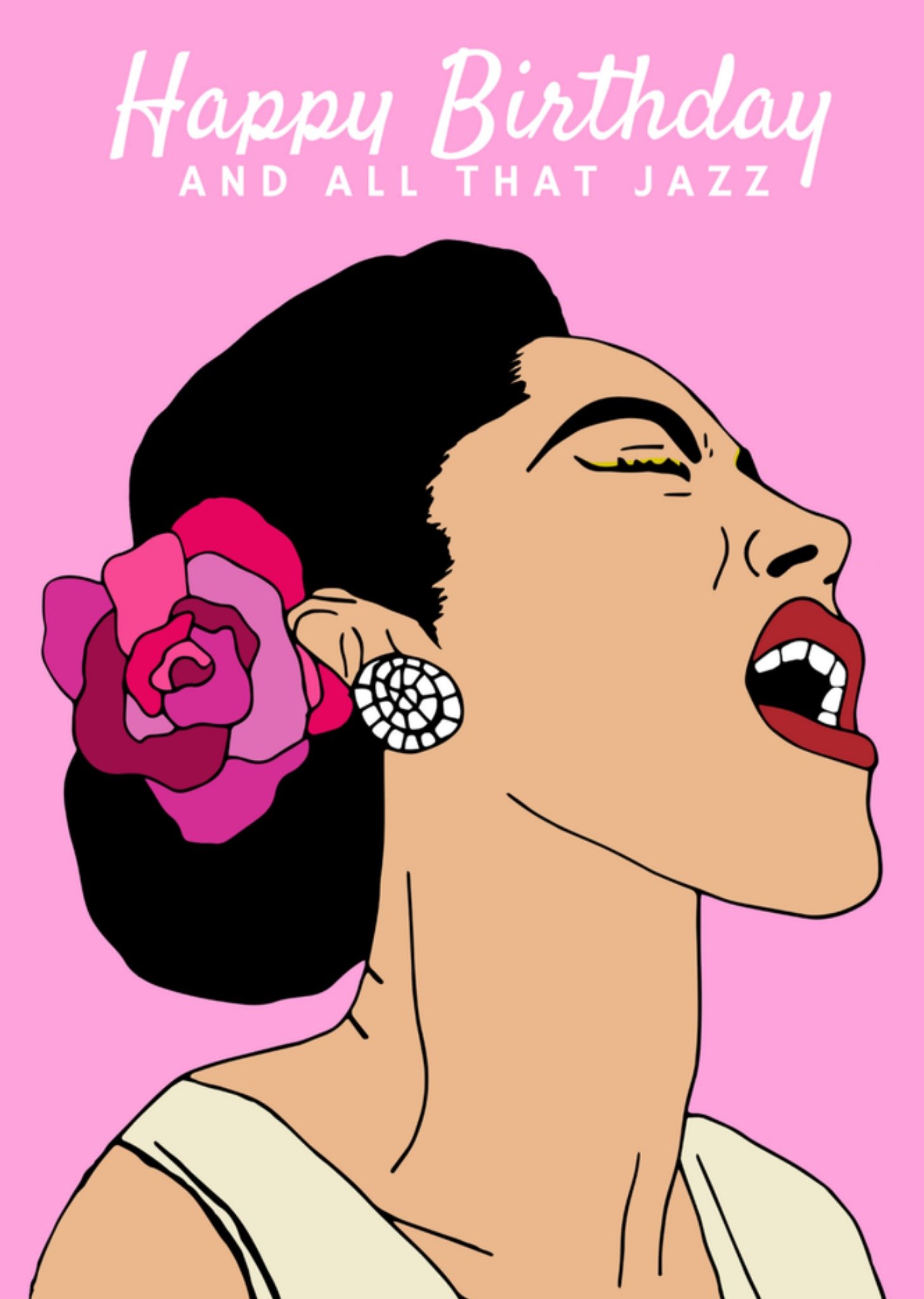 Verjaardag Pop-art Vrouw Vrolijk Kaart Pearl Ivy