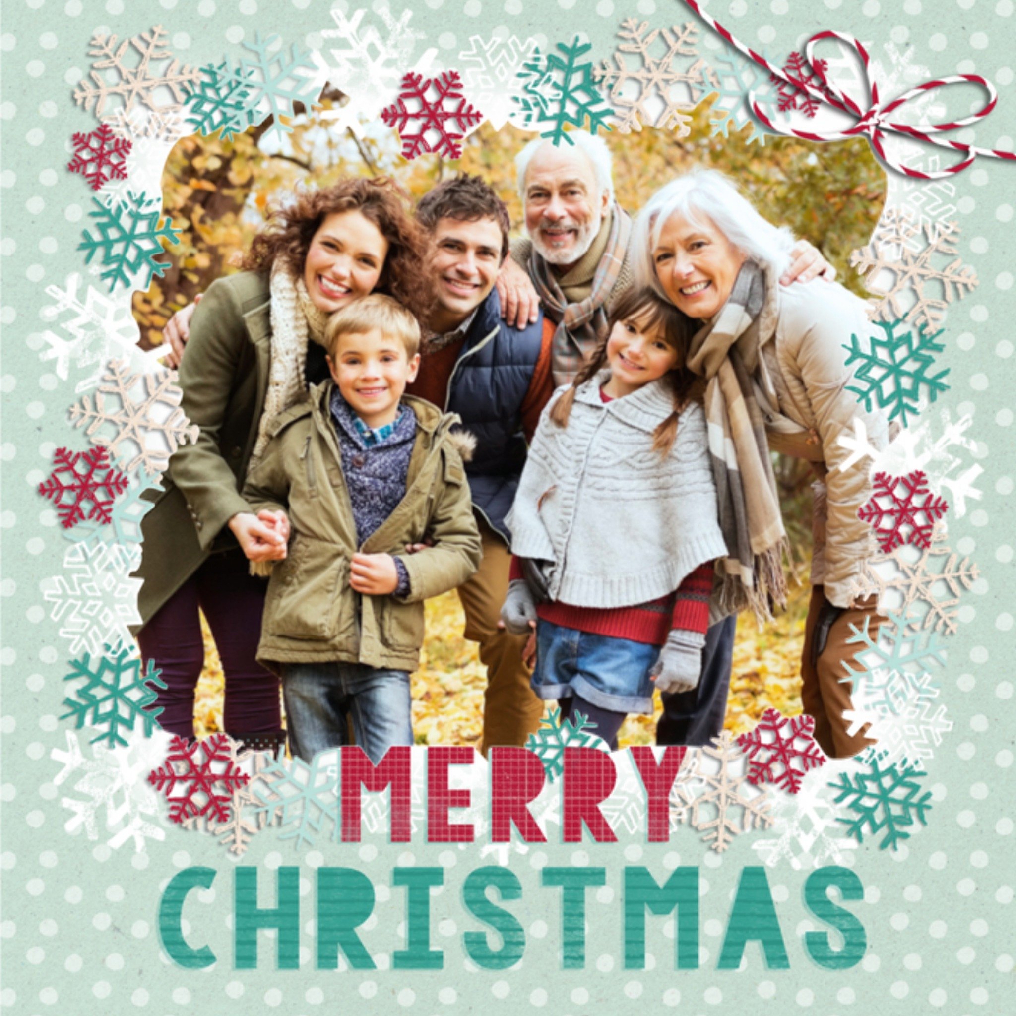 Greetz Kerstkaart Vrolijk Foto Vierkant