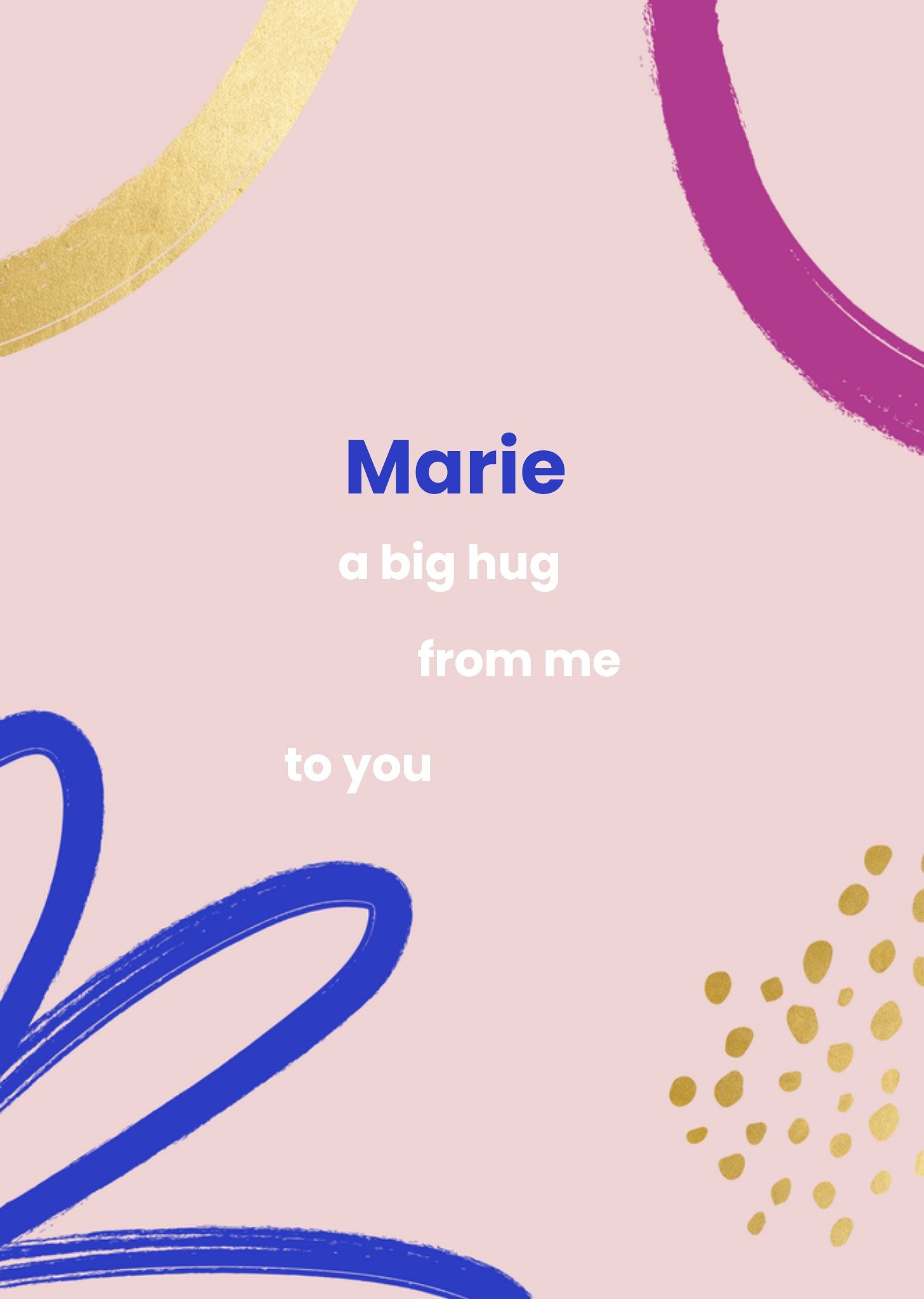 Sterkte kaart met naam kleurrijk Greetz