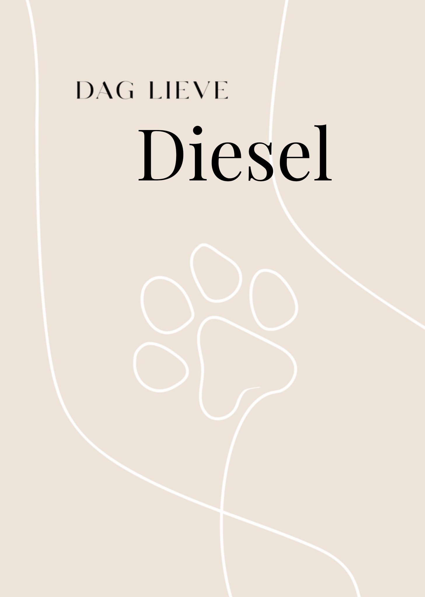 Condoleancekaart met naam huisdier Kaart Greetz