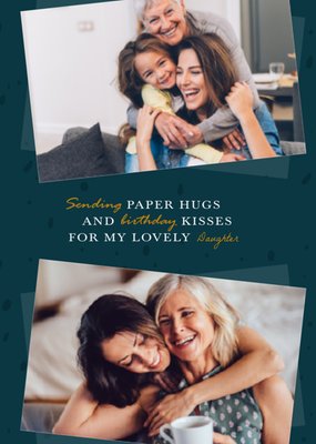 Papieren Knuffels En Verjaardagskusjes Foto Upload Dochter Kaart