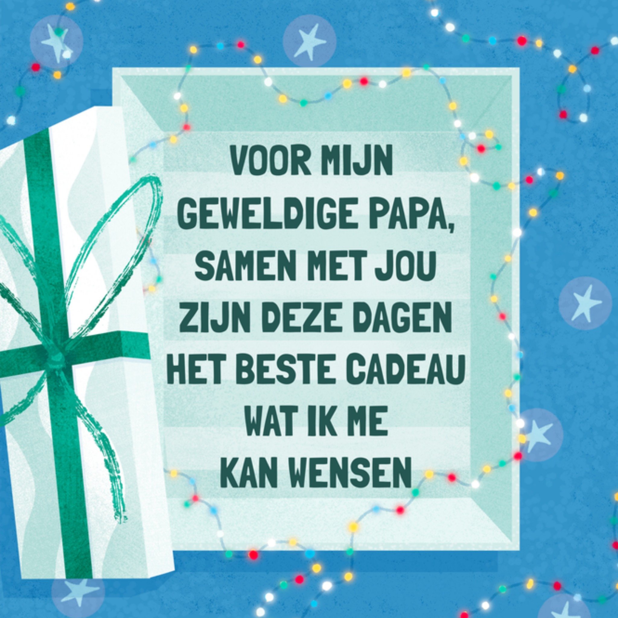Greetz Kerstkaart Papa Poem Vierkant