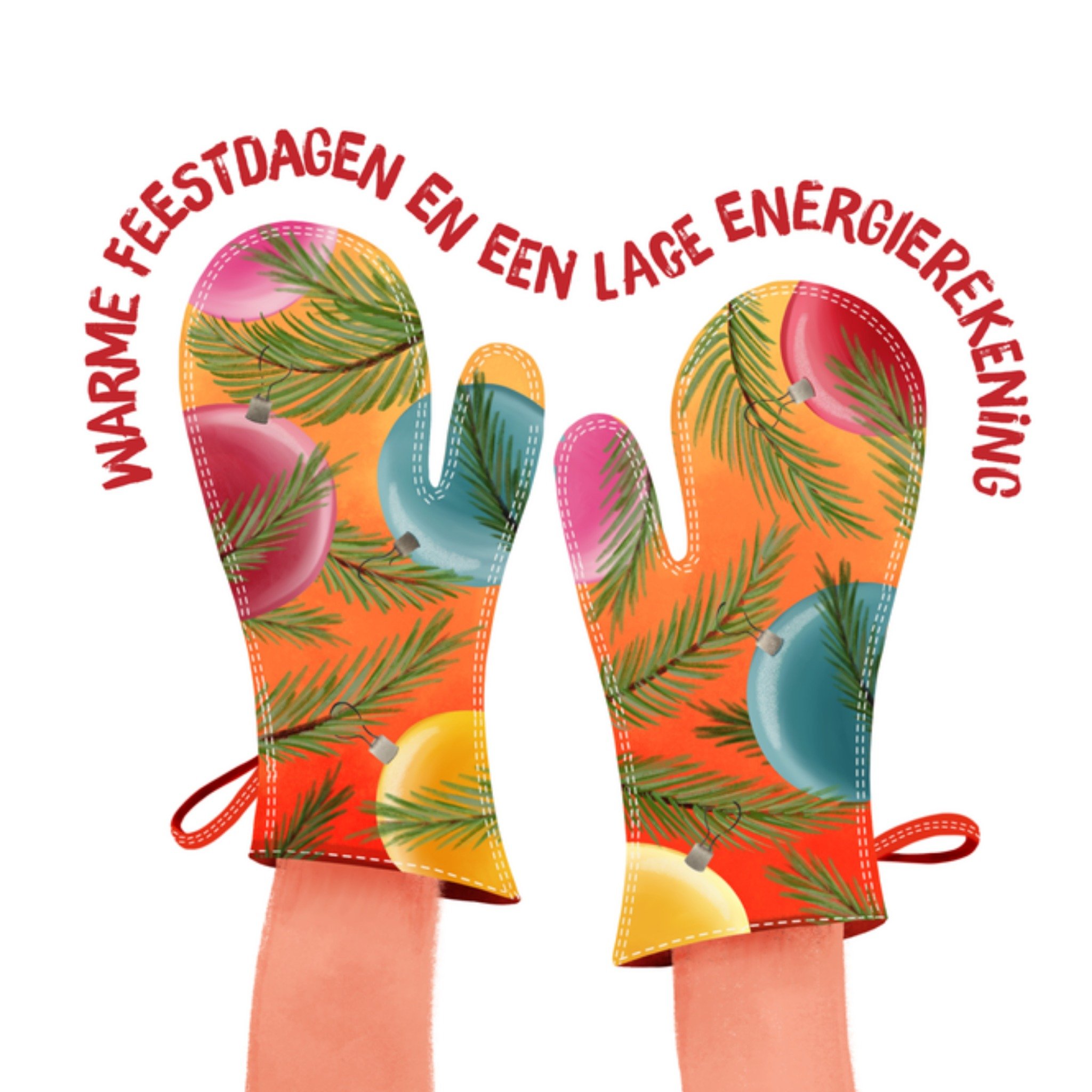 Greetz Kerstkaart lage energierekening Vierkant