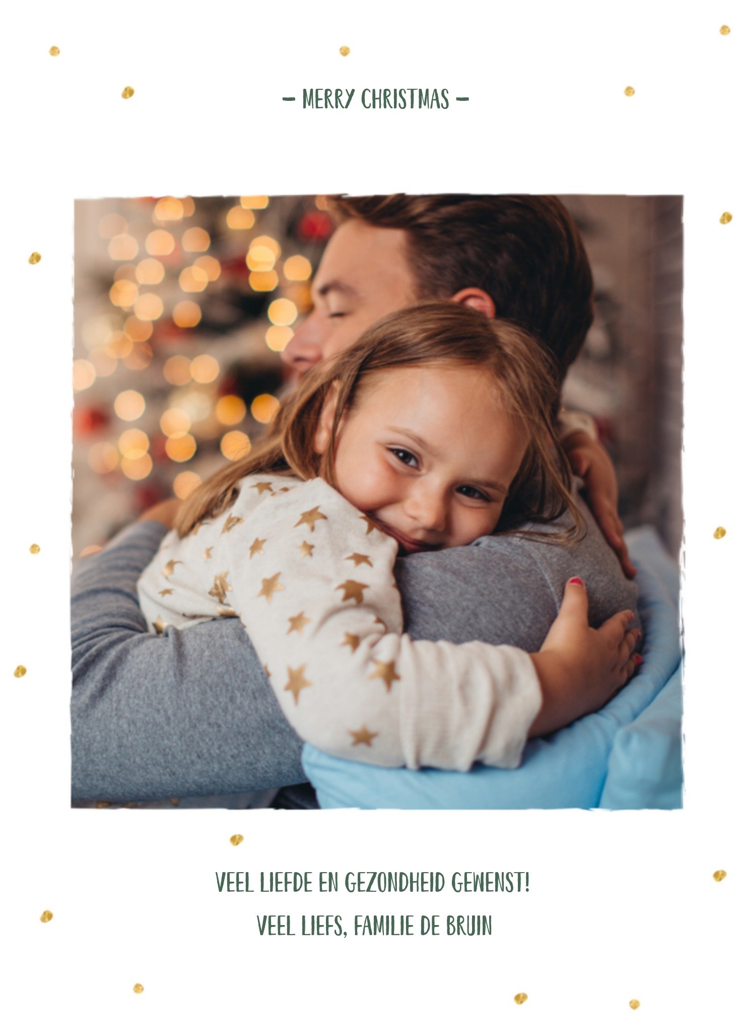 Greetz Kerstkaart aanpasbare foto en naam Standard Card