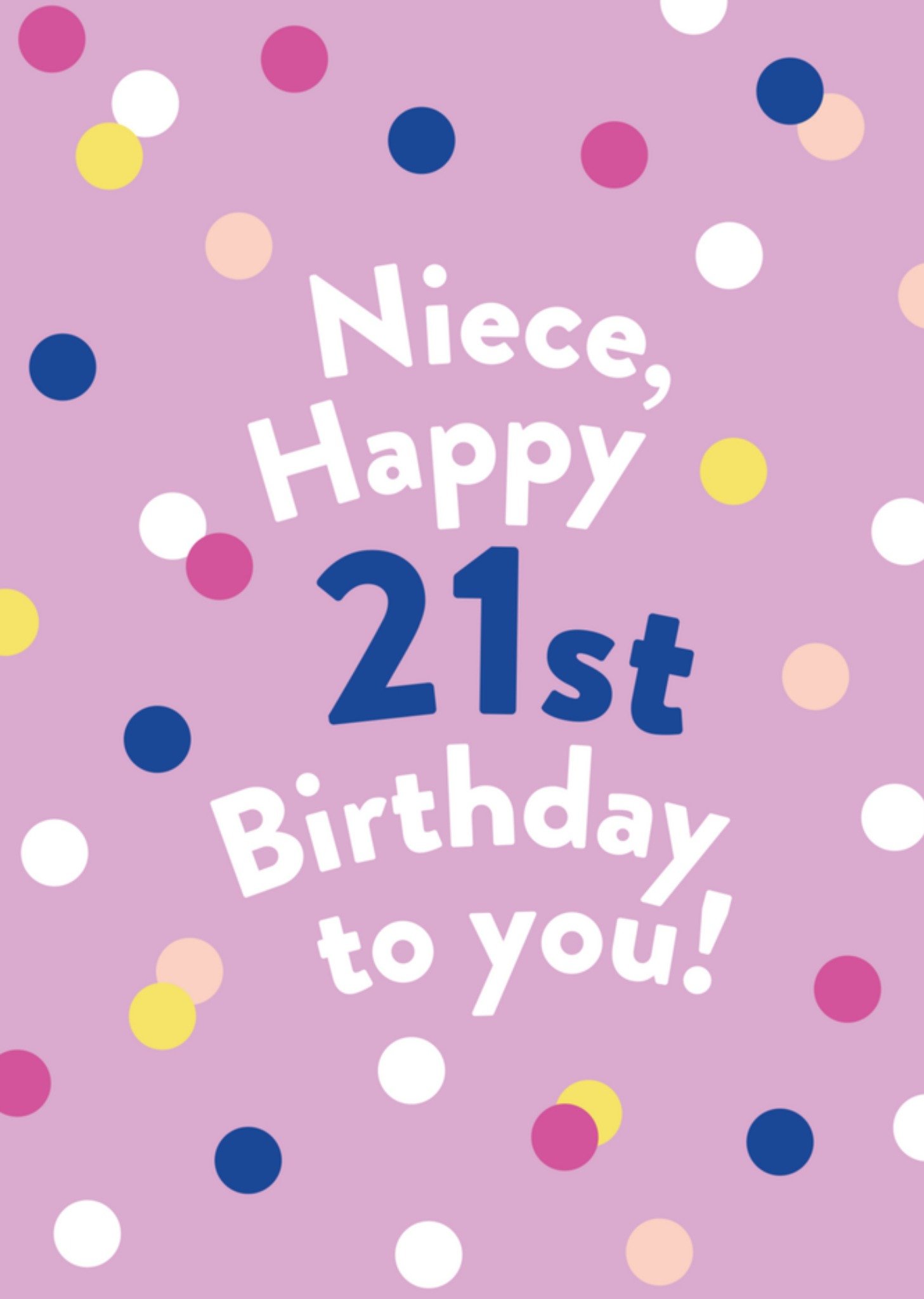 Greetz Verjaardagskaart Niece happy 21st Standard Card