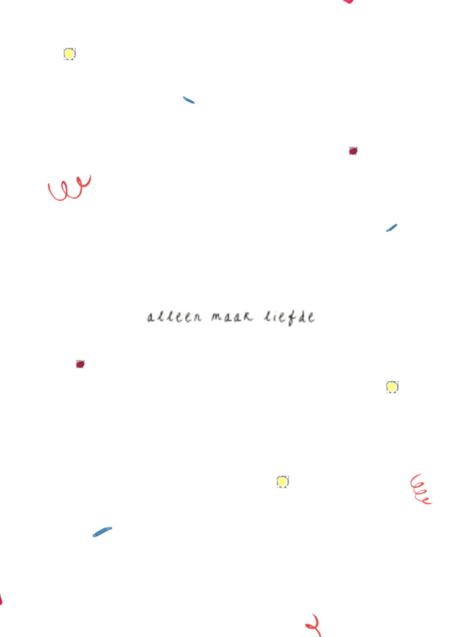 Valentijnskaart liefde confetti Kaart MILA