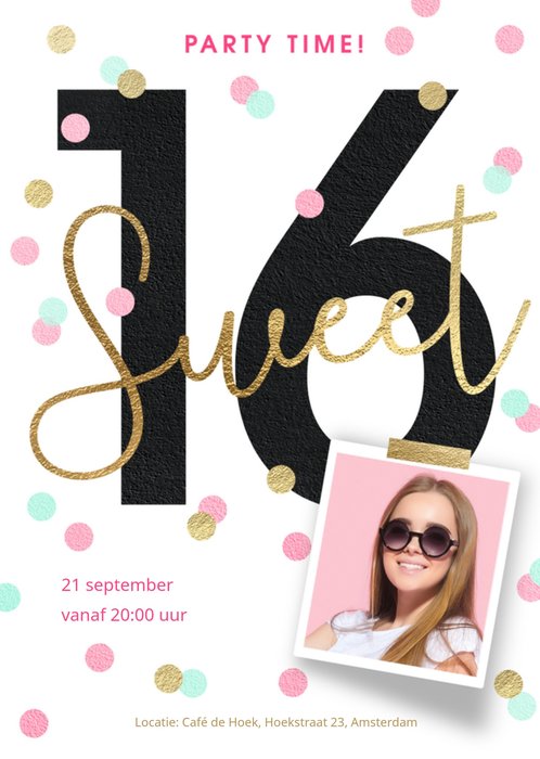 Luckz | Uitnodiging | Verjaardagsfeest | 16 jaar