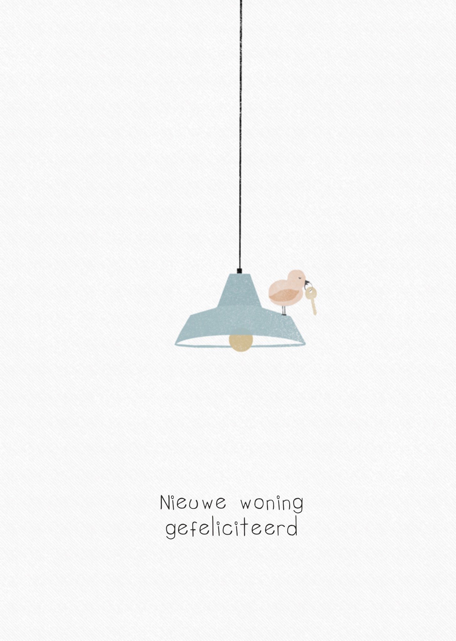 Nieuwe woning kaart lamp vogel Greetz