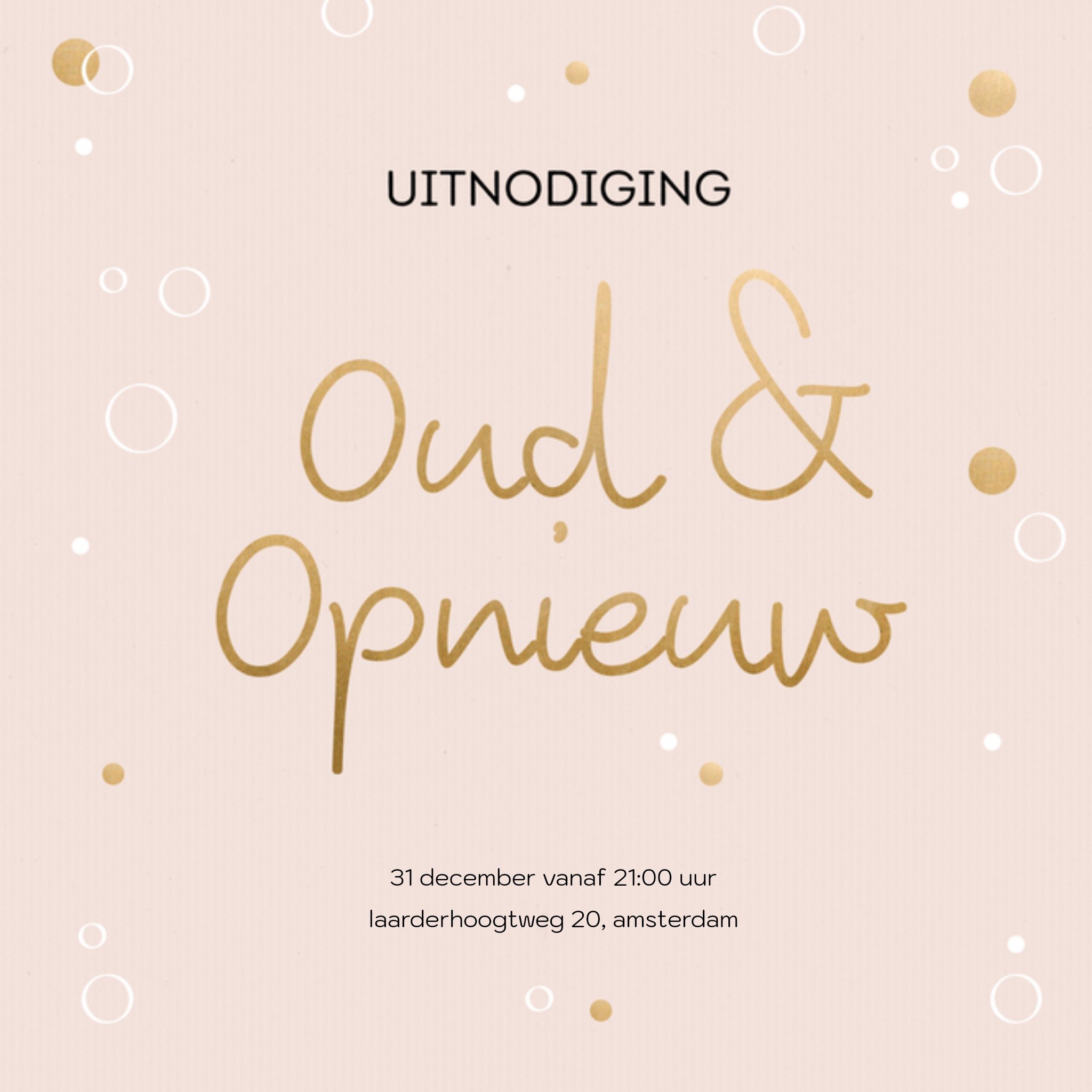 Greetz Uitnodiging nieuwjaarsfeest opnieuw Vierkant