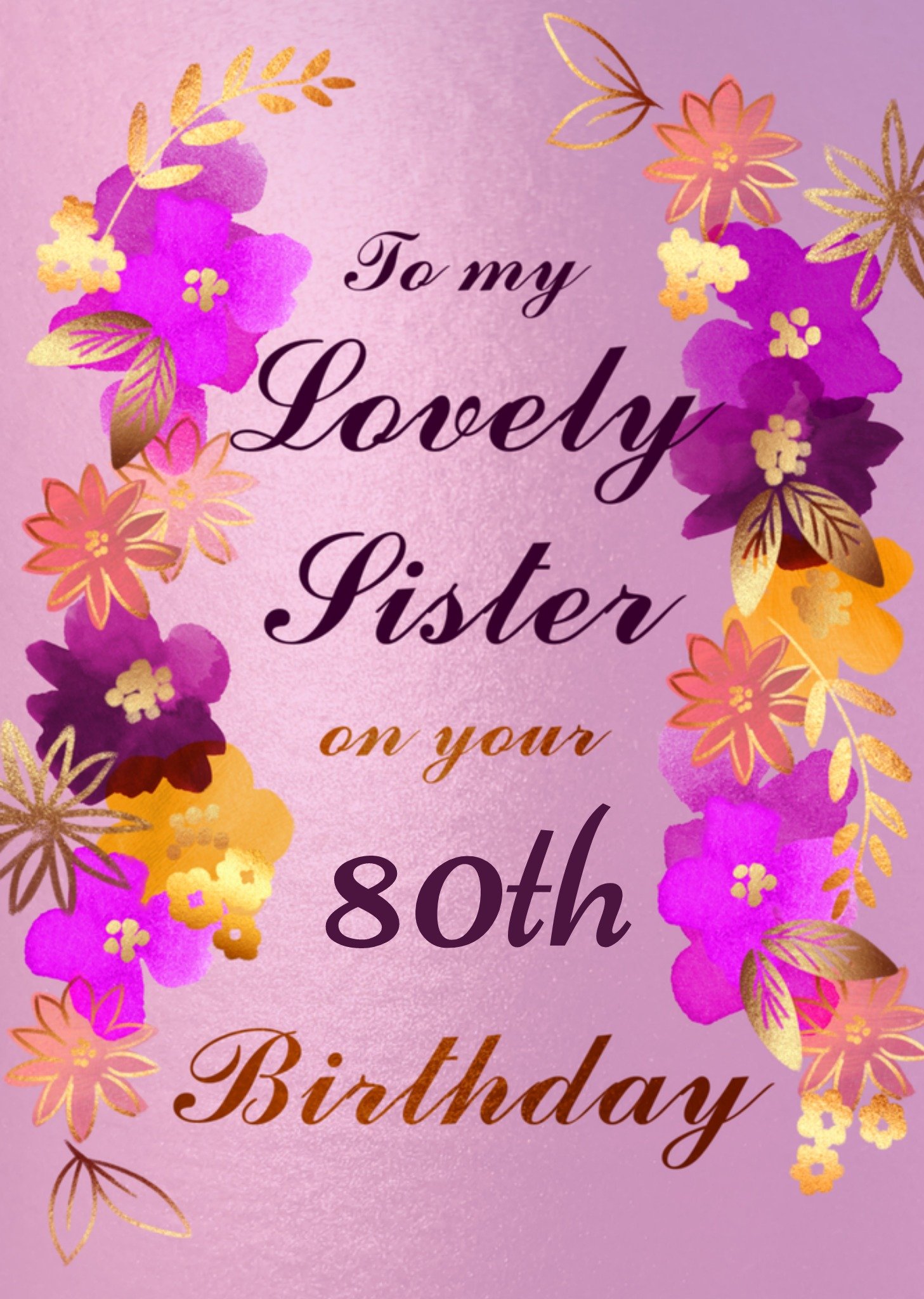 Verjaardagskaart Lovely sister Greetz