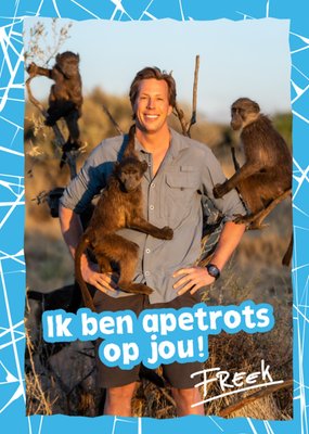 Freek Vonk | Complimenten kaart | Apetrots | Blauw