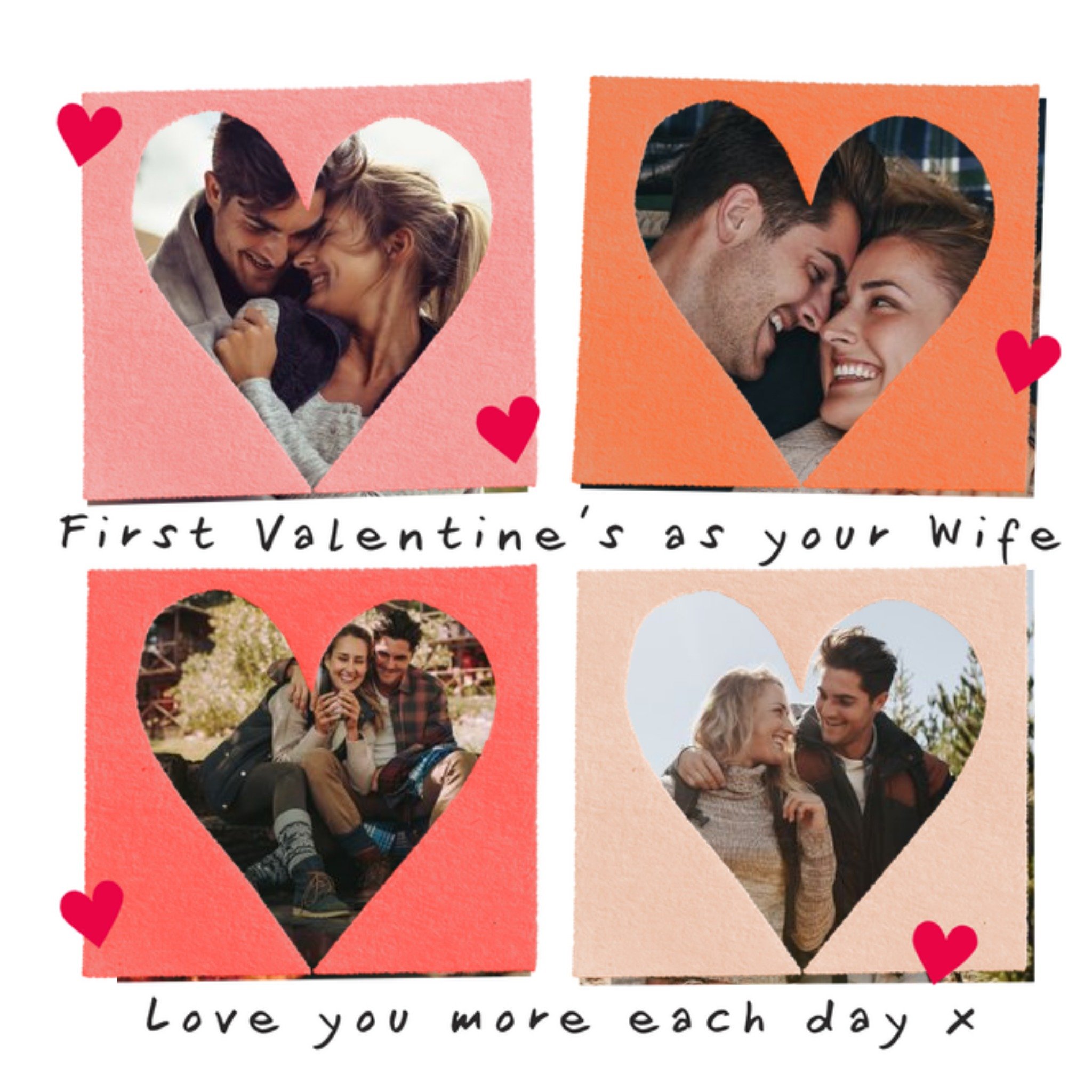 Greetz Valentijnskaart Harten Wederhelft man Vierkant