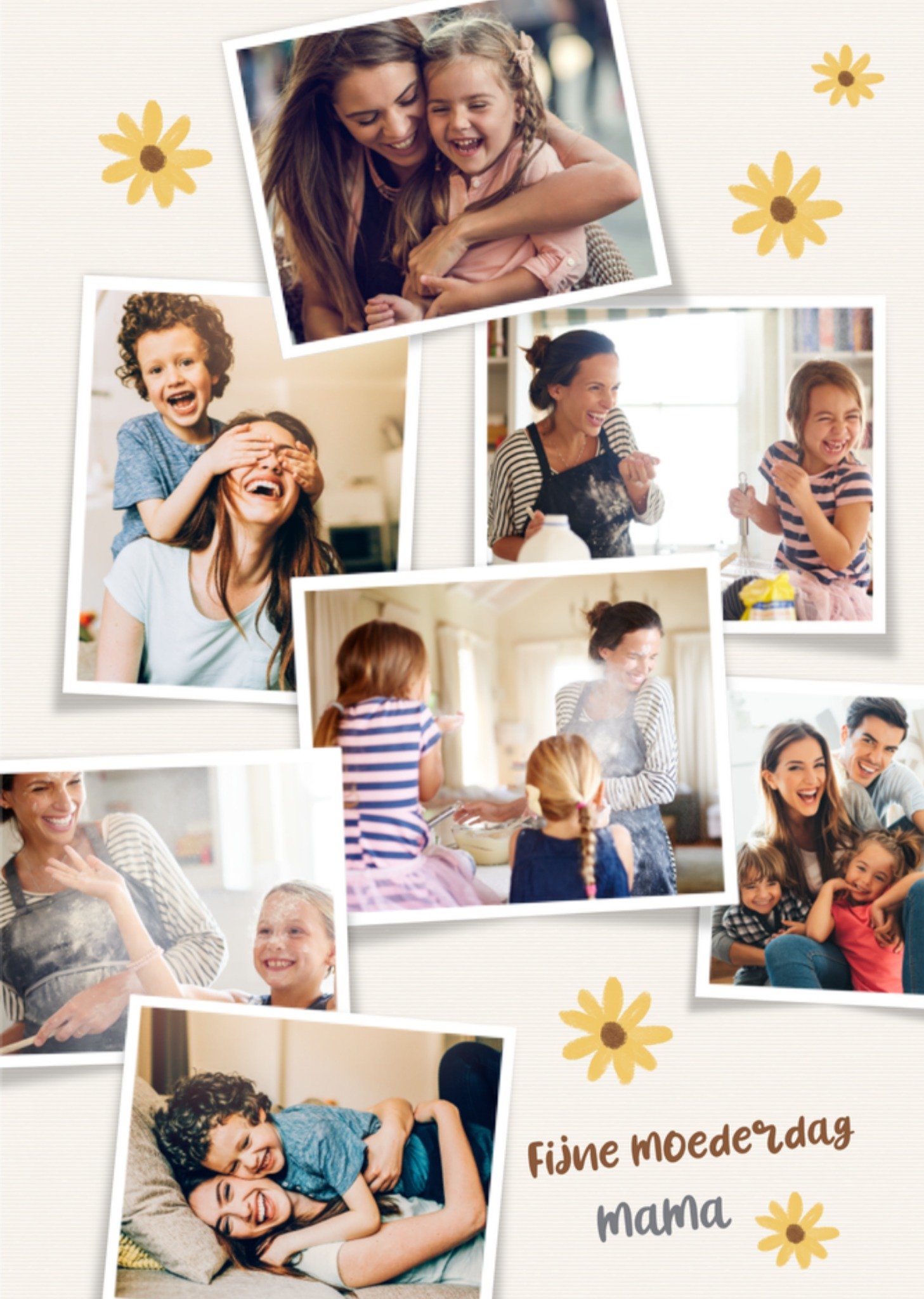 Moederdagkaart Kleine gele bloemen Kaart Greetz