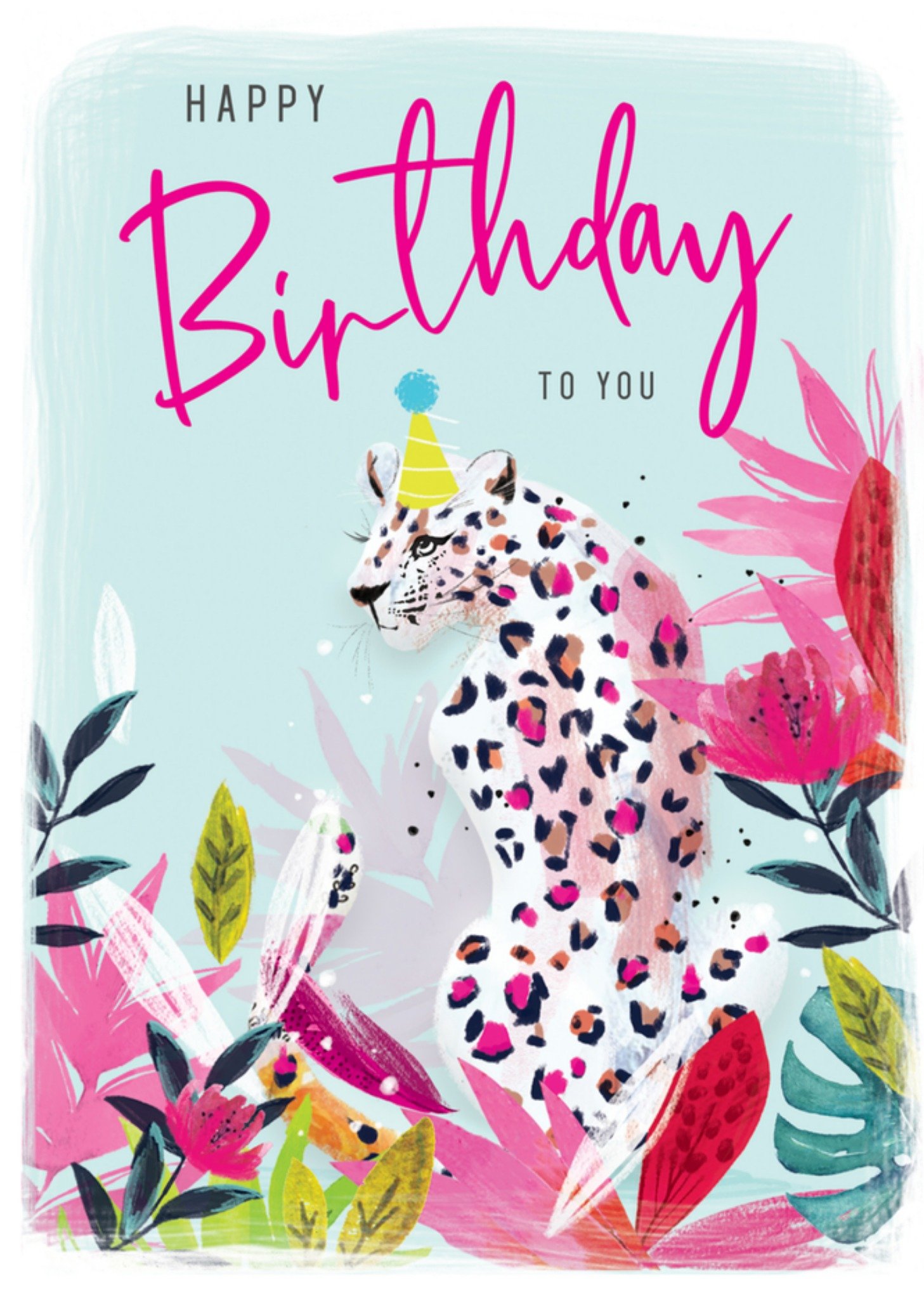 Abacus Verjaardagskaart luipaard Kaart Abacus Cards