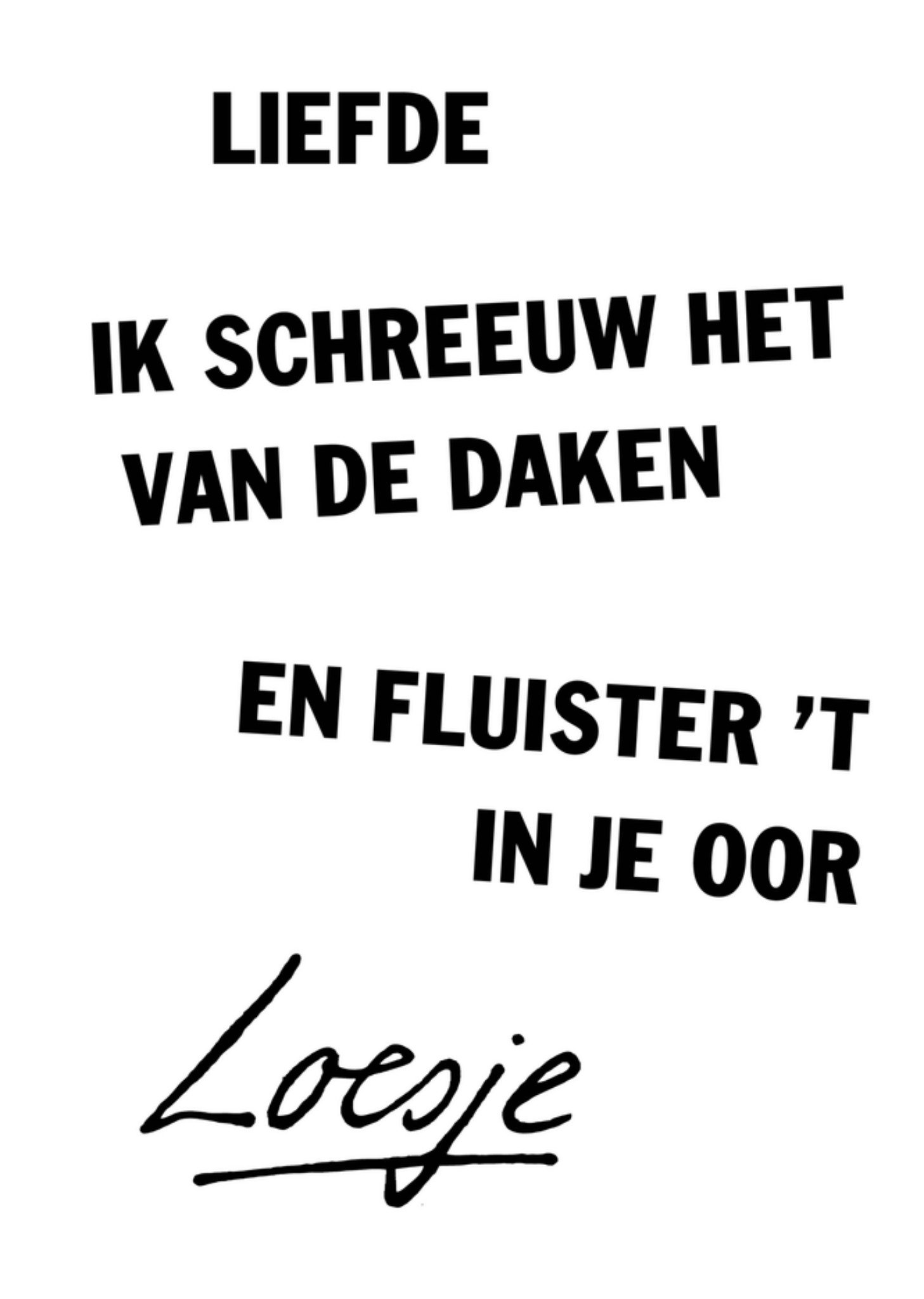 Valentijnskaart Liefde Kaart Loesje