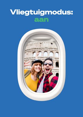 Vliegtuigmodus Aan Vliegtuigraam Foto Upload Vakantie Kaart