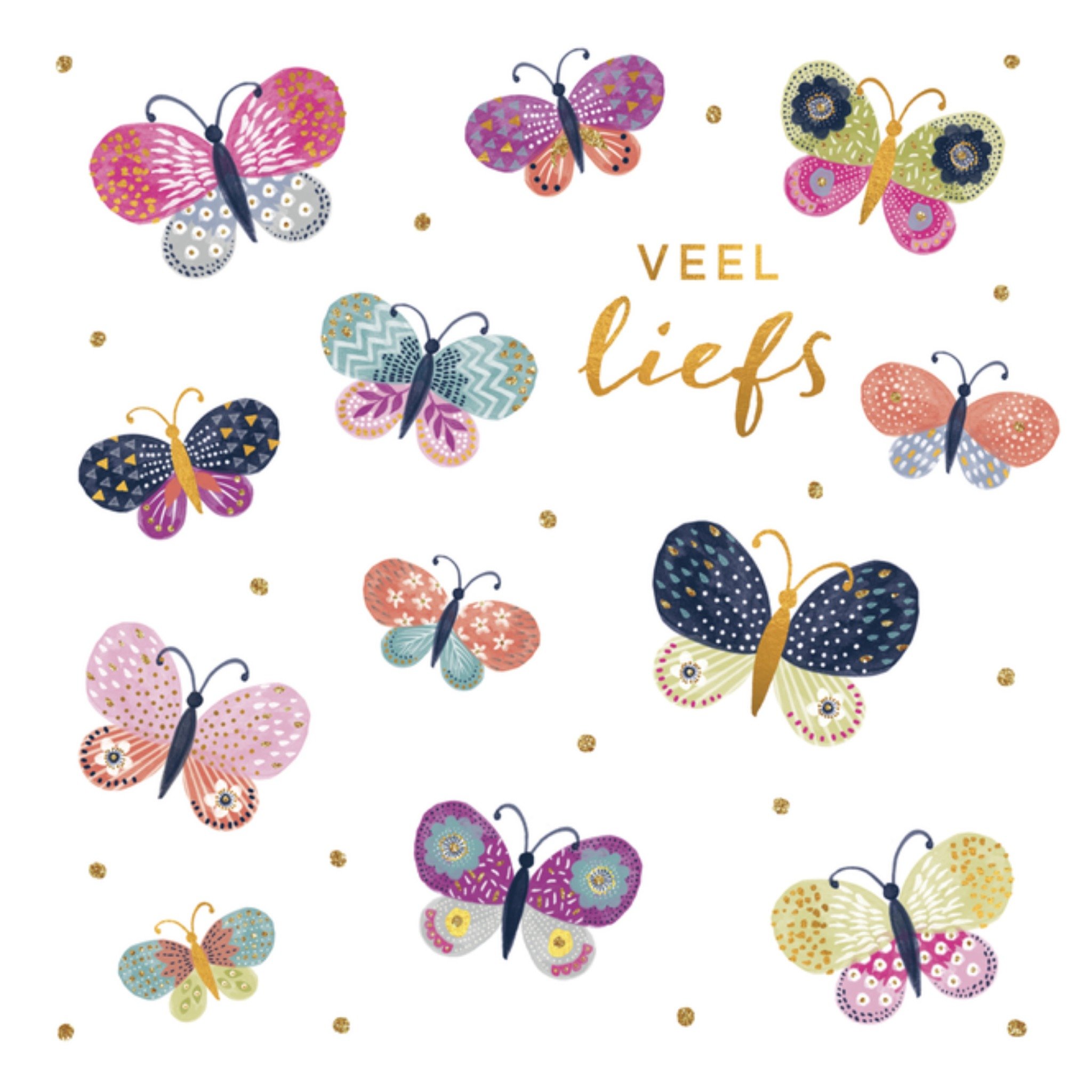 Liefs Vlinders Vierkante Kaart UK Greetings