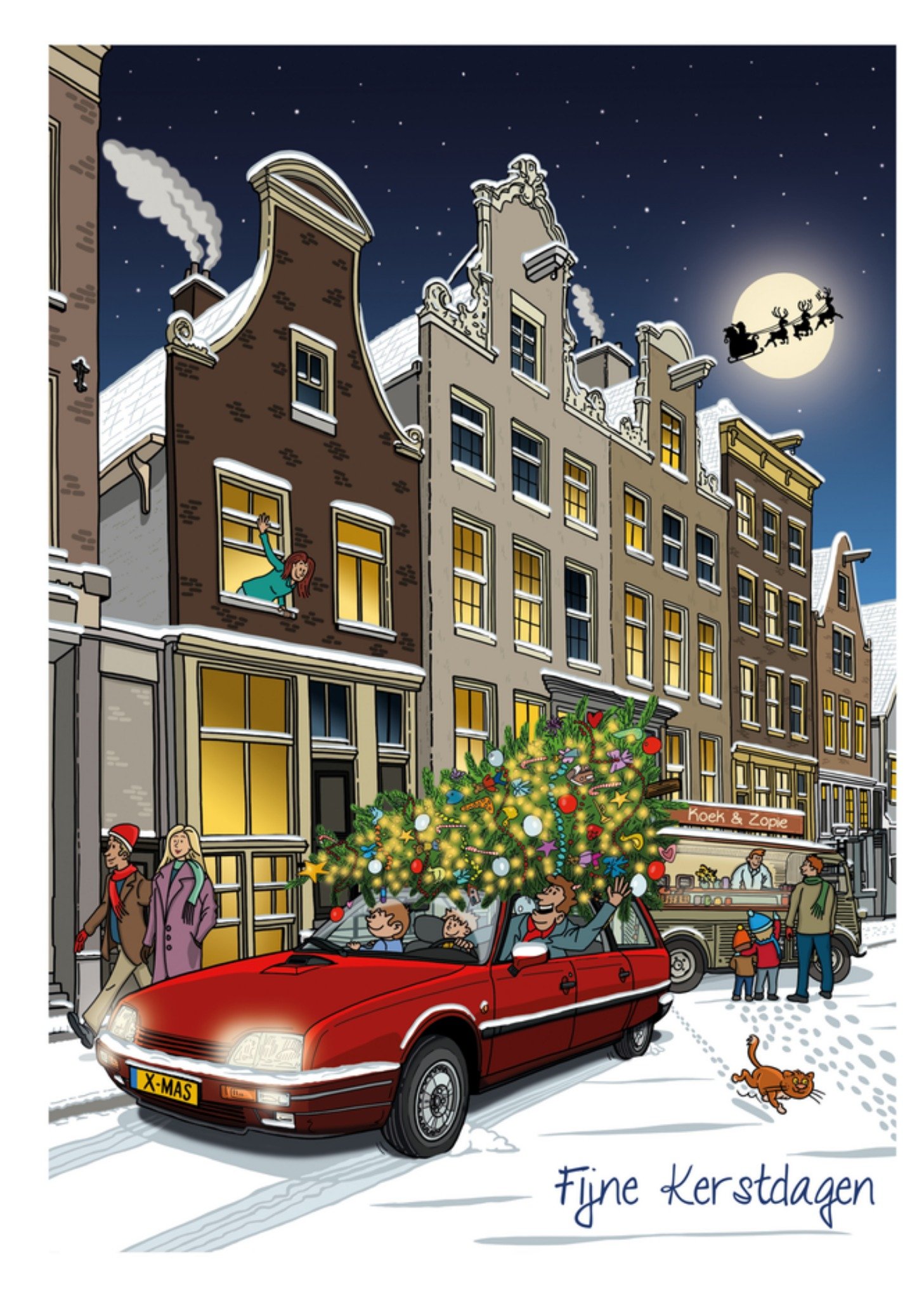 Fabriekshuys Kerstkaart auto Standard Card