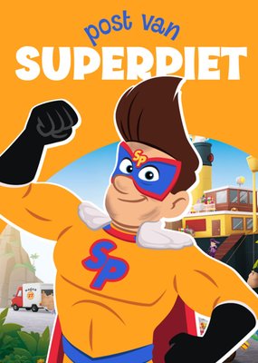 Post Van Superpiet Geïllustreerd Superheld Sinterklaas Kaart