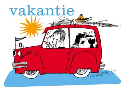 Fiep Westendorp | Vakantiekaart | auto | zomer