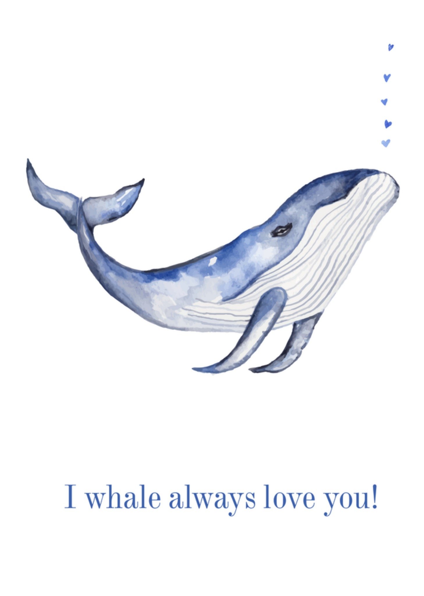 Valentijnskaart walvis Kaart Greetz