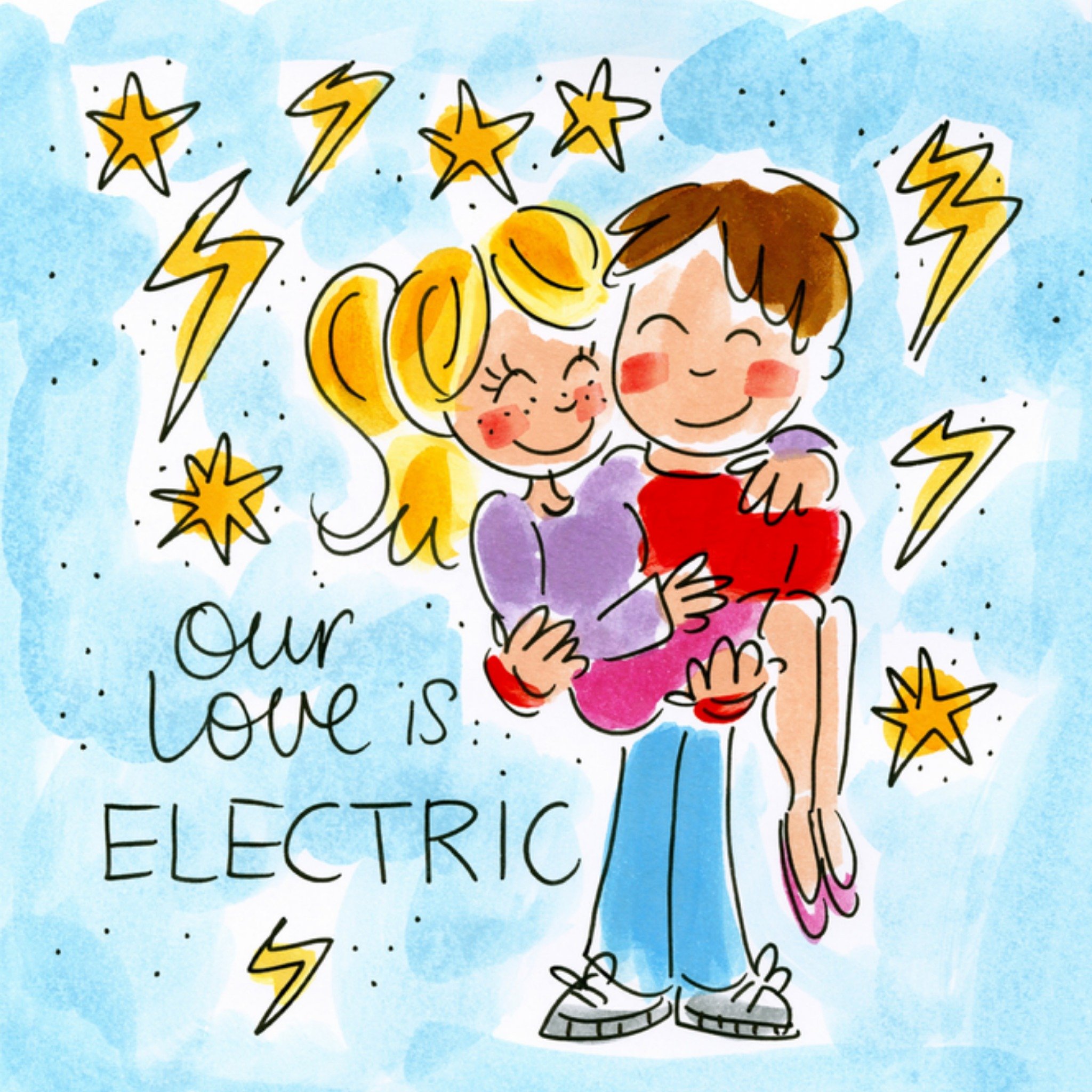 Liefdeskaart Electric Vierkante Kaart Blond Amsterdam