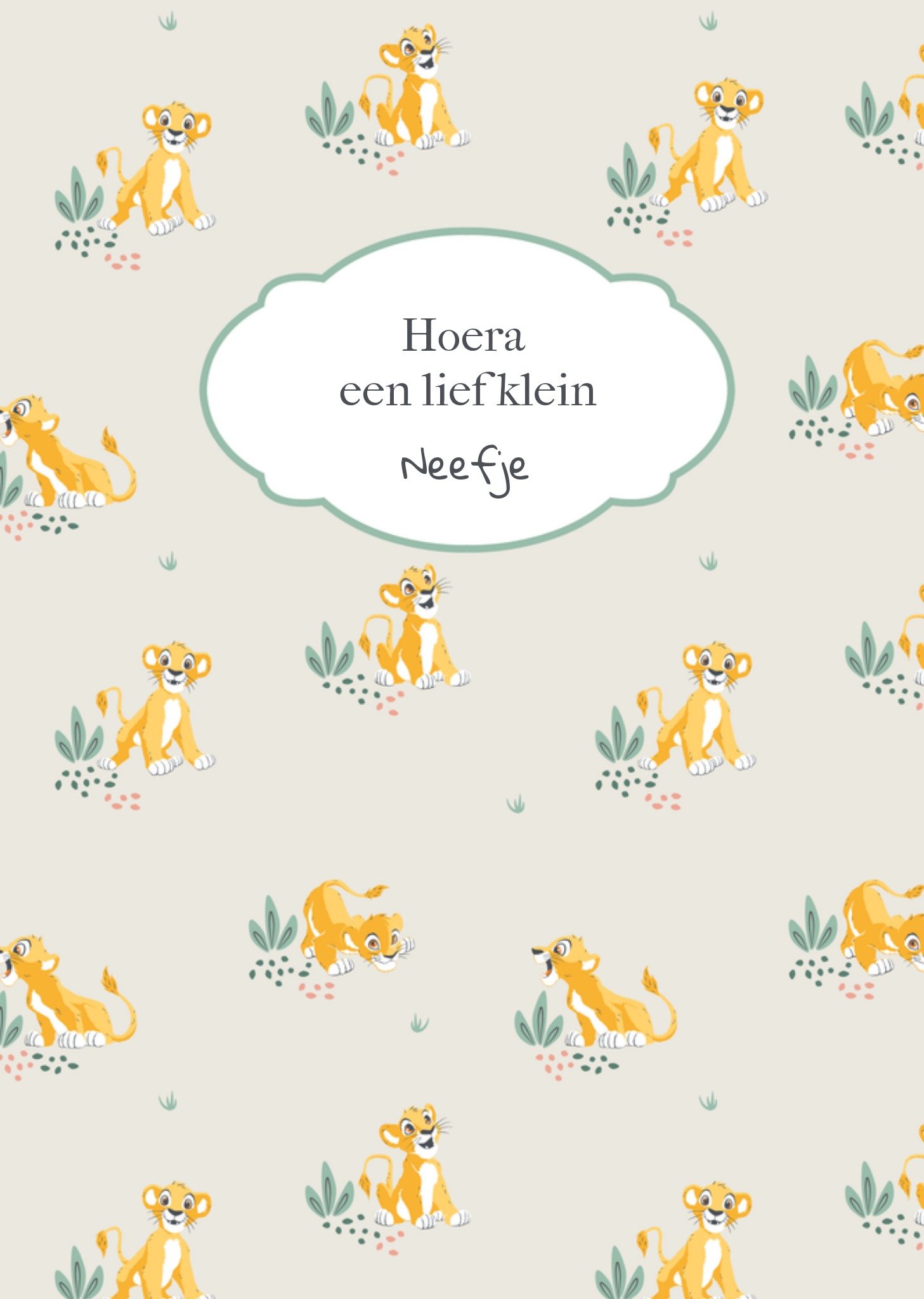 Disney Geboortekaart Lion King Neefje Kaart The Lion King