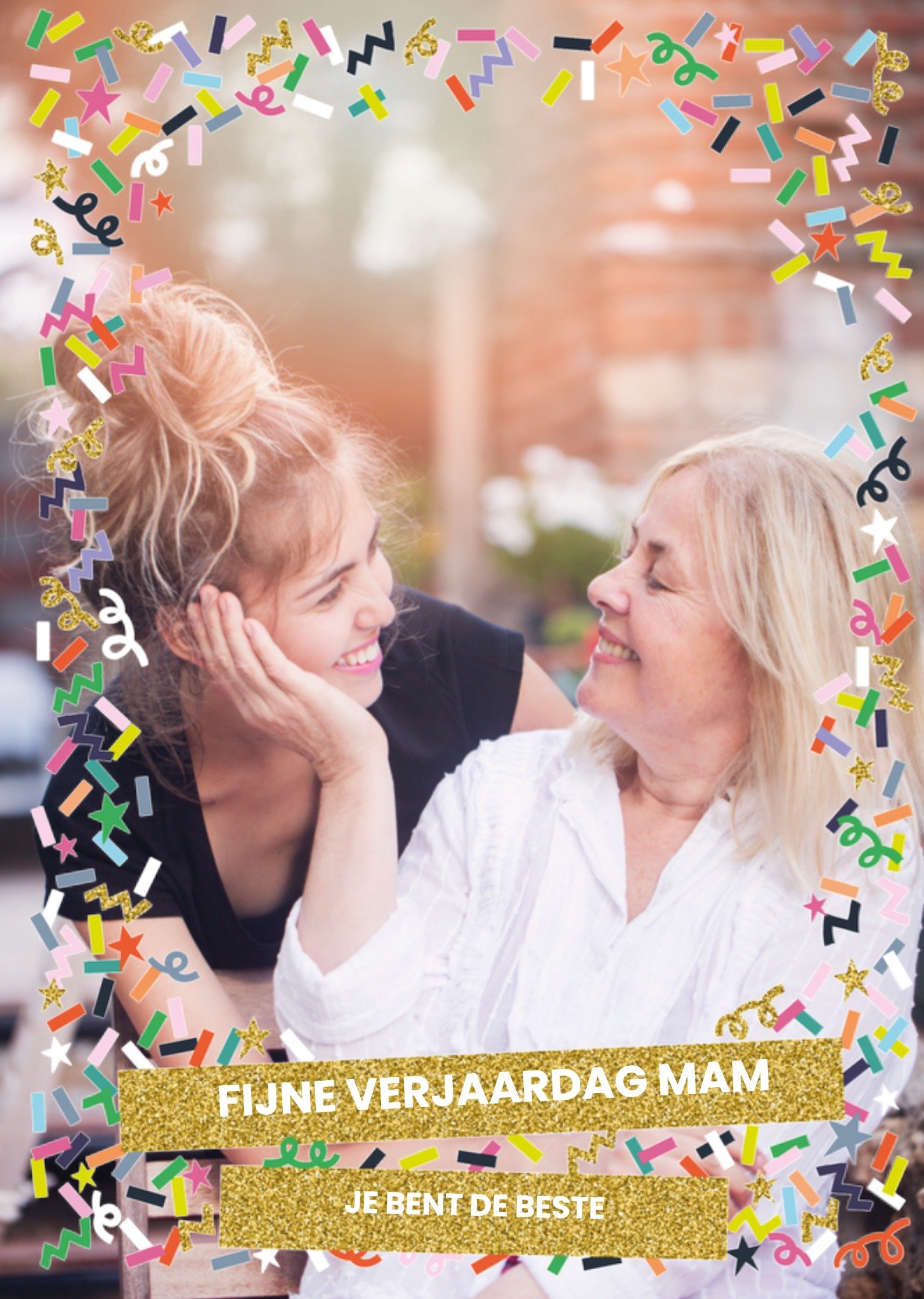 Greetz Verjaardag Mam Confetti Standard Card