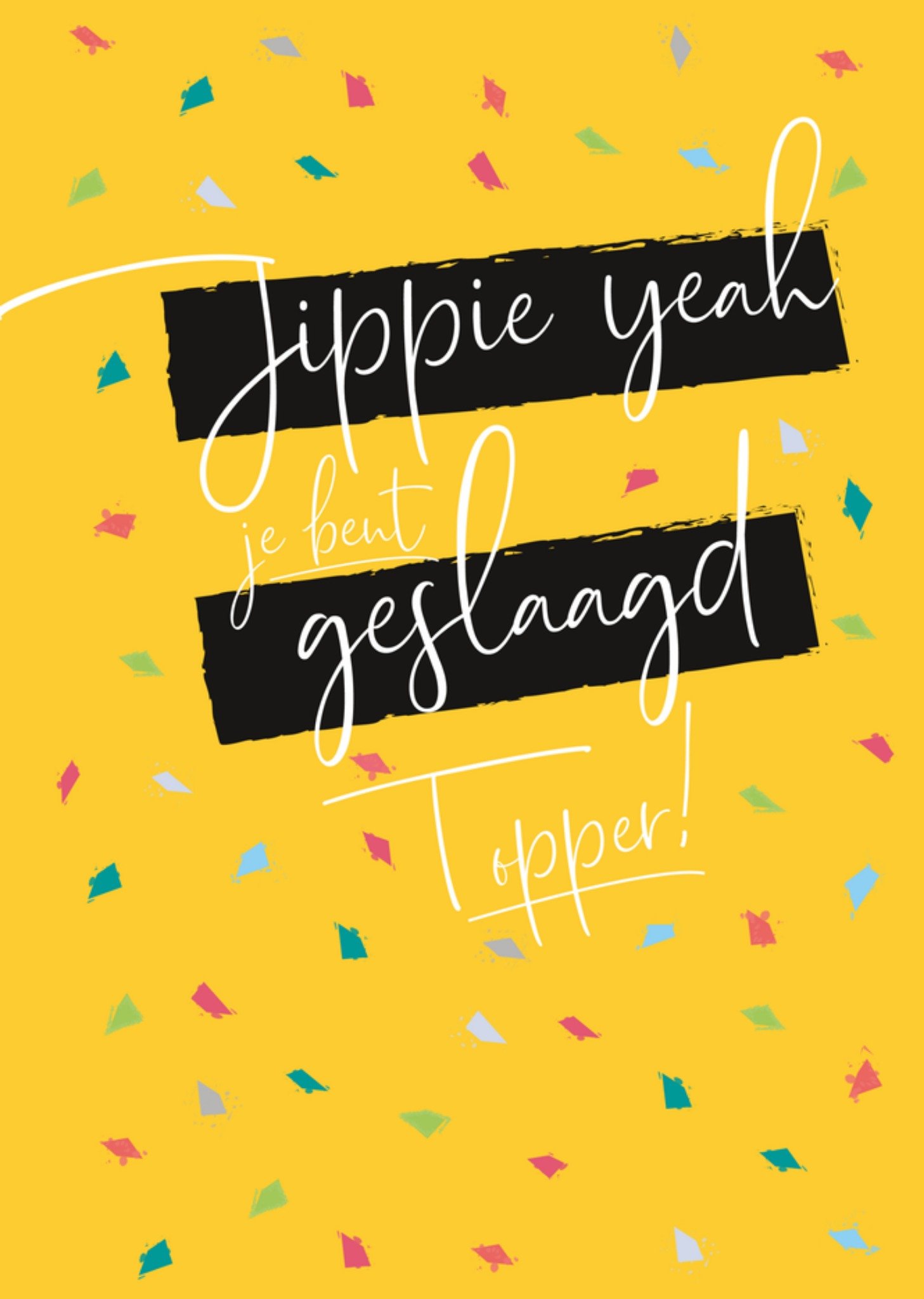 Geslaagd kaart confetti Kaart Paperclip