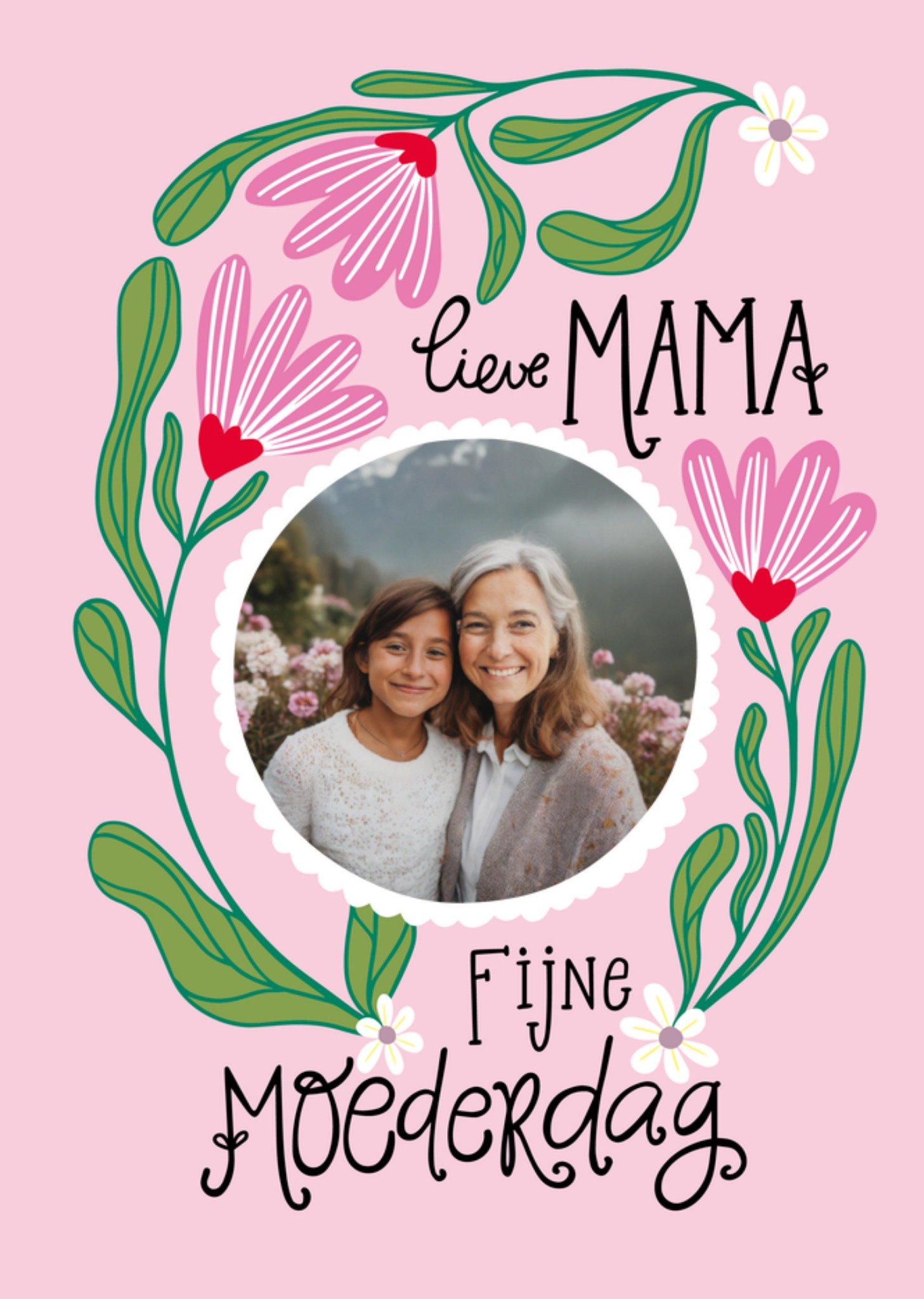 Moederdagkaart bloem Kaart Funny Side Up