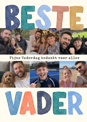 Greetz | Vaderdagkaart | Beste Vader | Foto Collage Met Aanpasbare Tekst En Foto