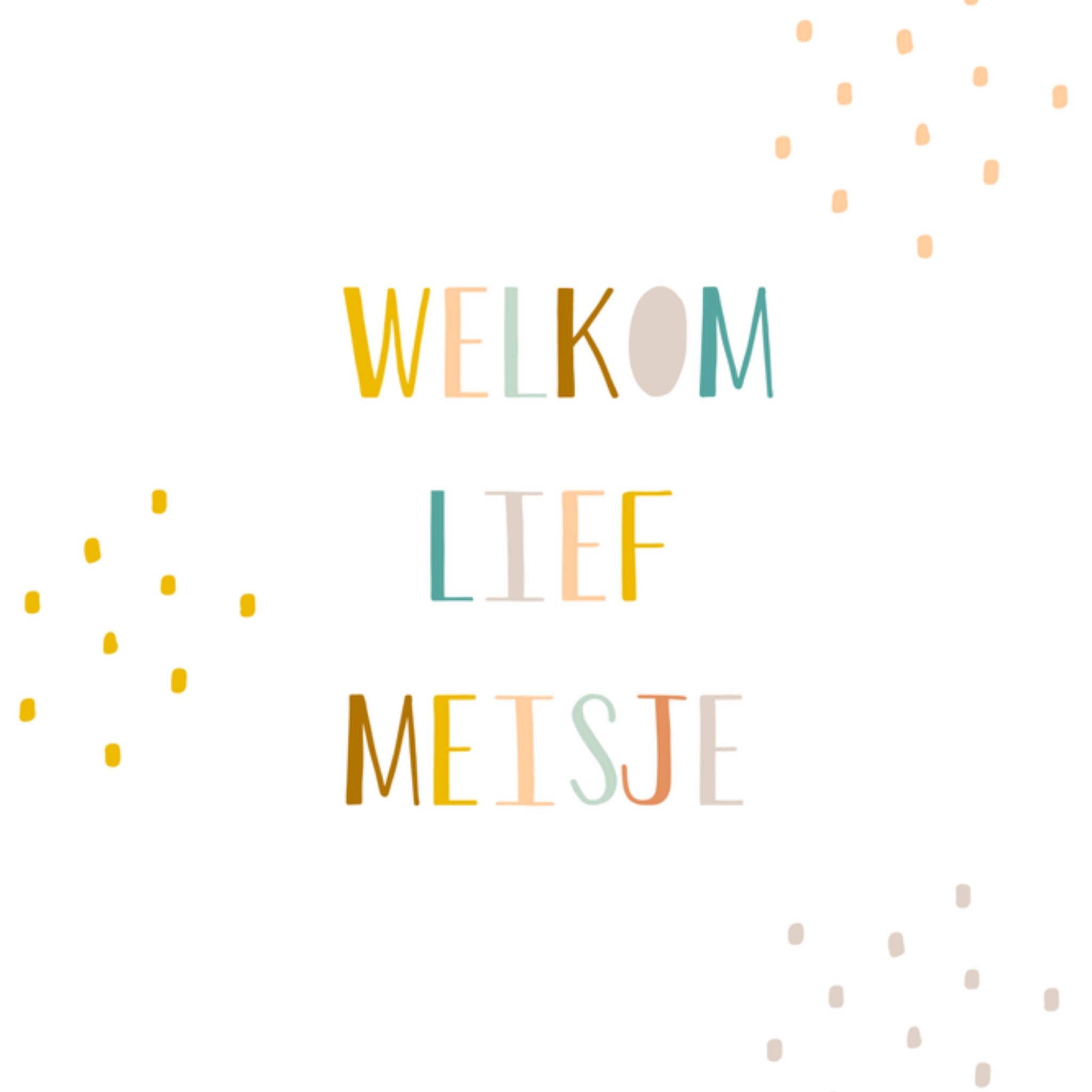 Greetz Geboortekaart lief meisje Vierkant