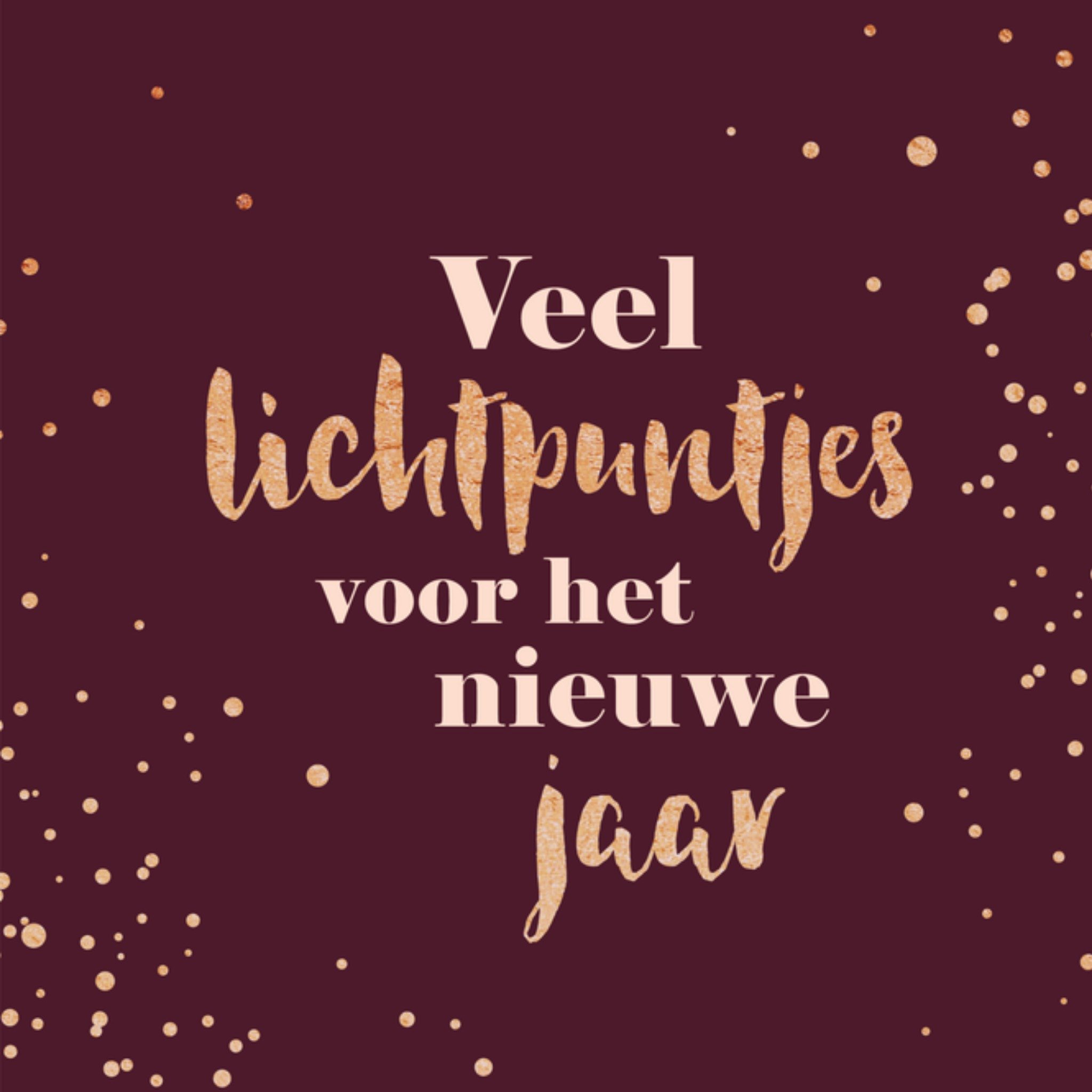 Greetz Nieuwjaarskaart lichtpuntjes Vierkant