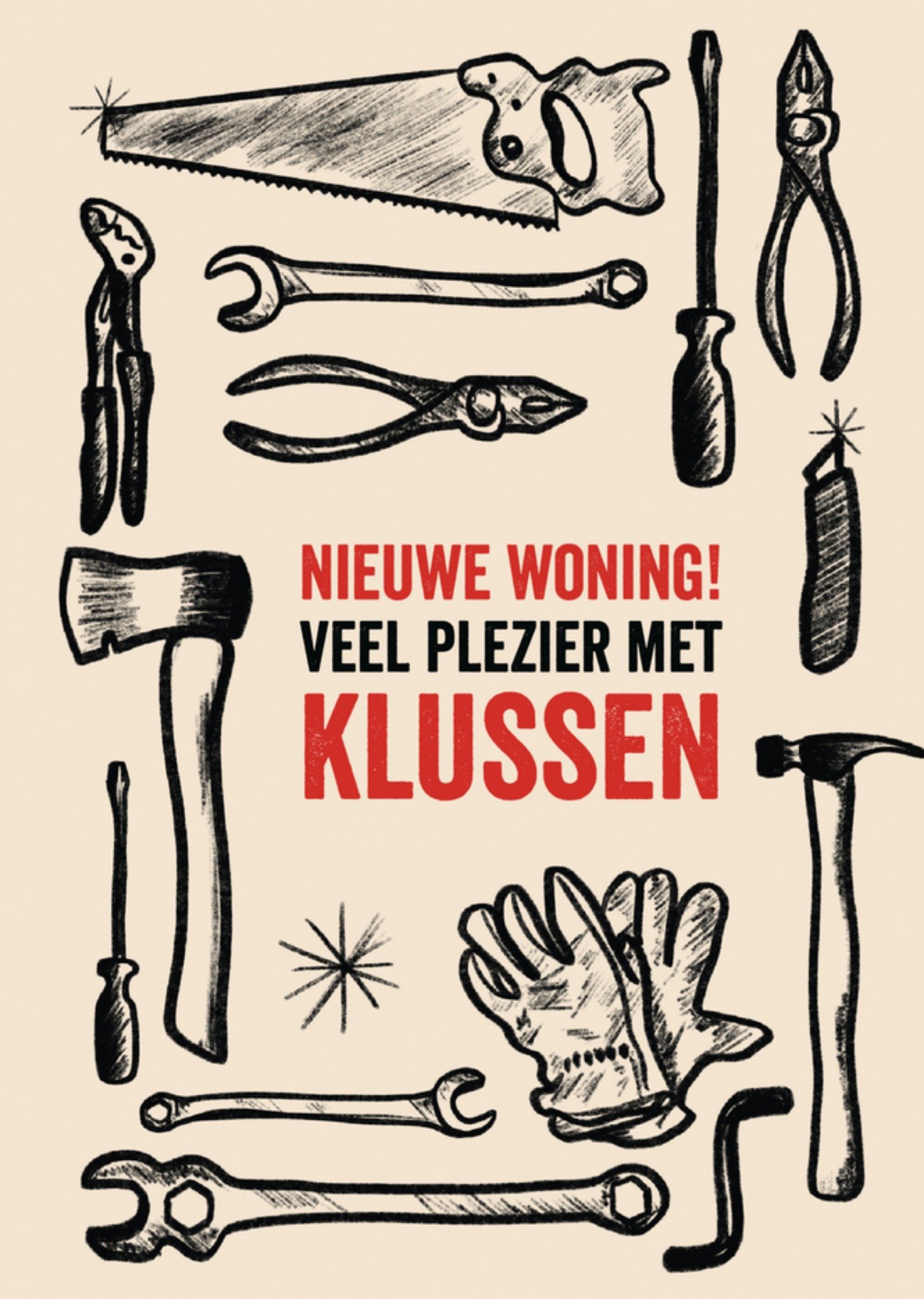 Nieuwe woning illustratie klussen Kaart Greetz