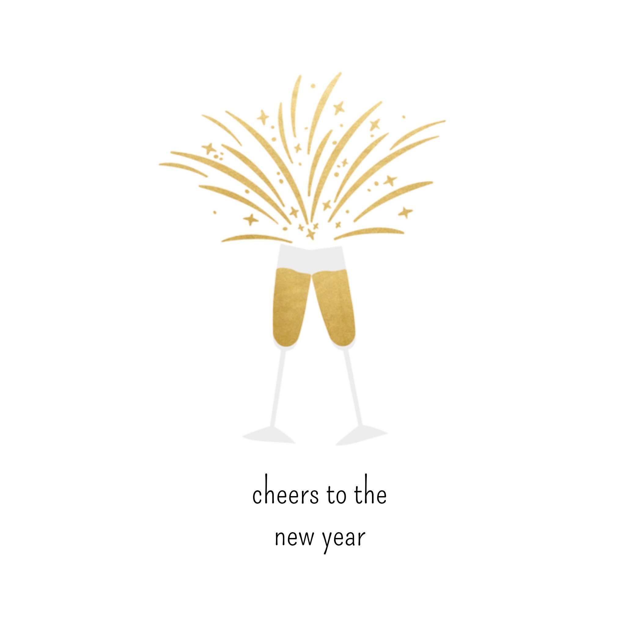 Greetz Uitnodiging nieuwjaarsfeest proost Vierkant