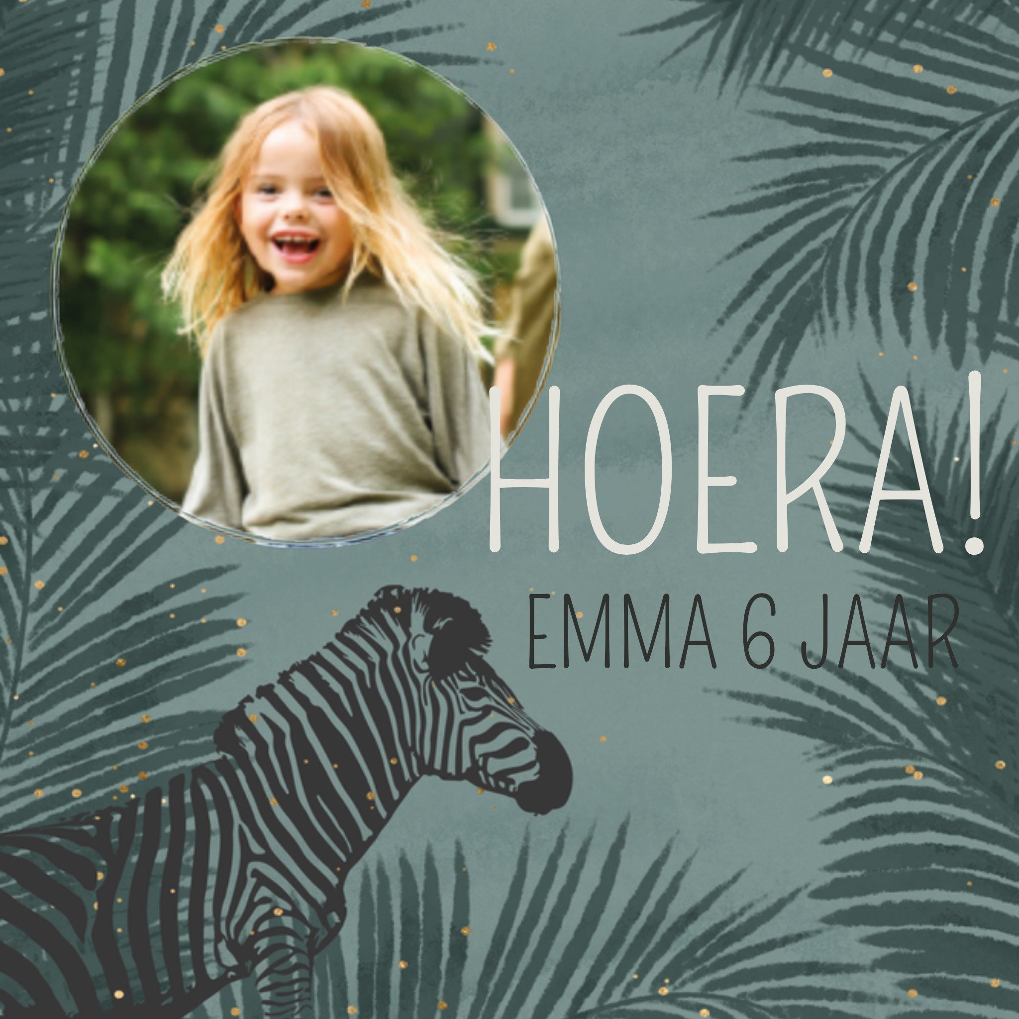 Greetz Verjaardagskaart Meisje Vierkant