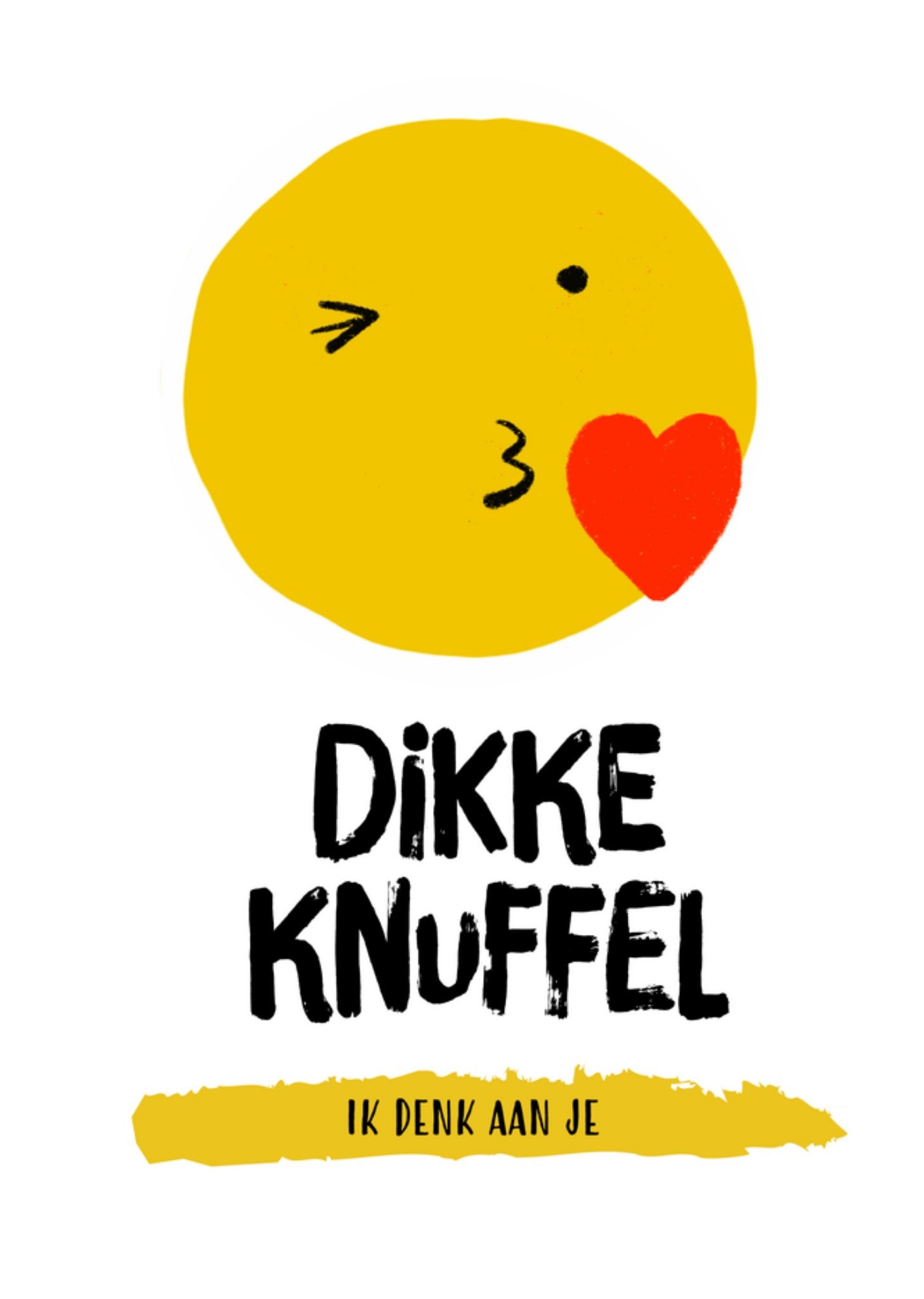 Denken aan kaart dikke knuffel Kaart Greetz