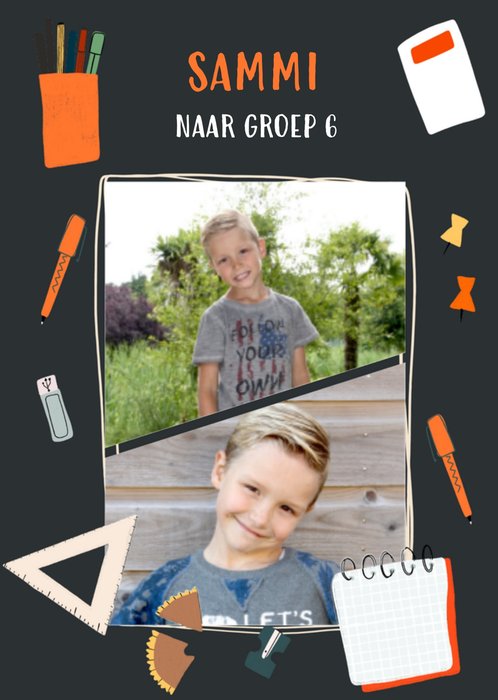 Greetz | Back to school | fotokaart met naam