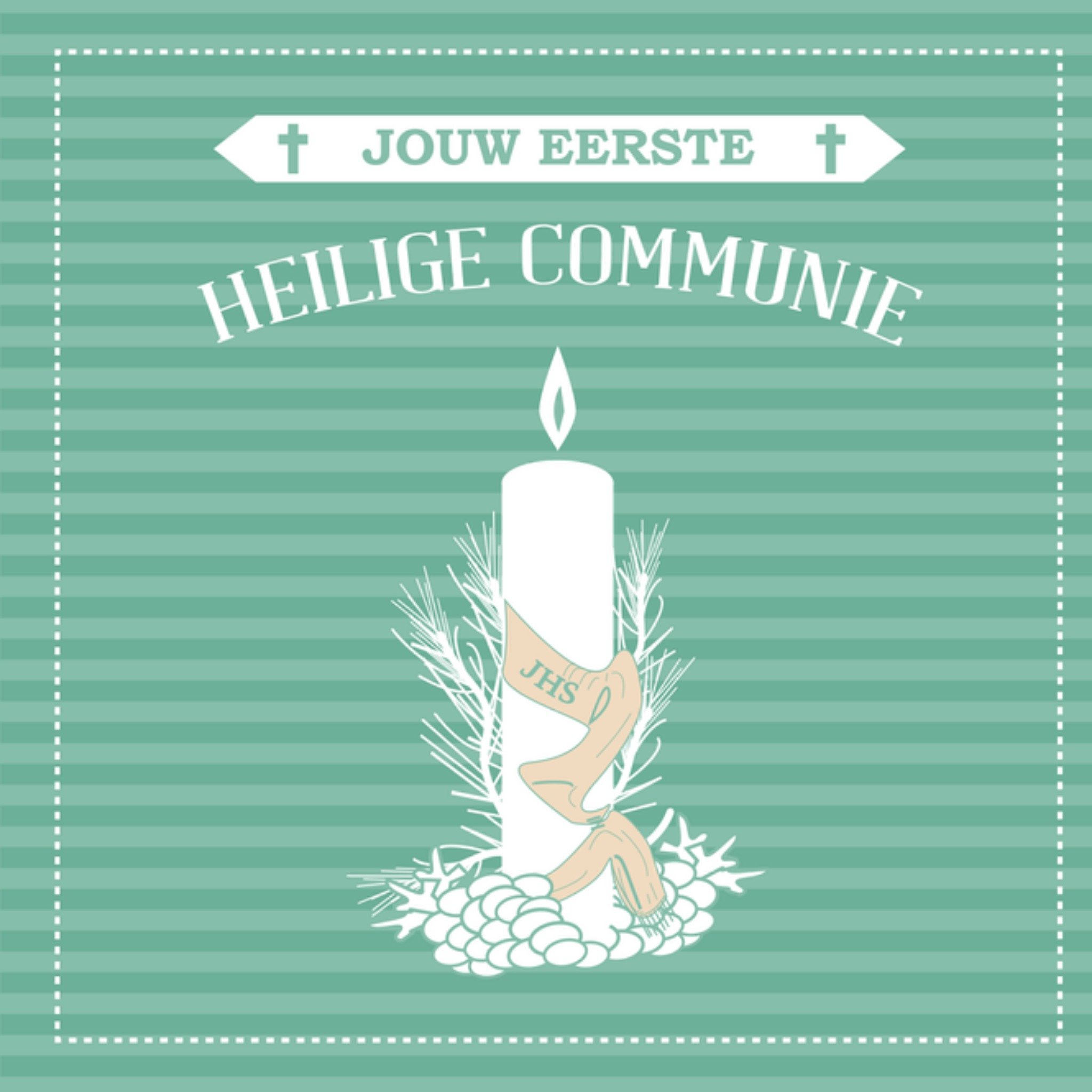 Davora Communie kaart Jongen Vierkante Kaart Davora Ltd