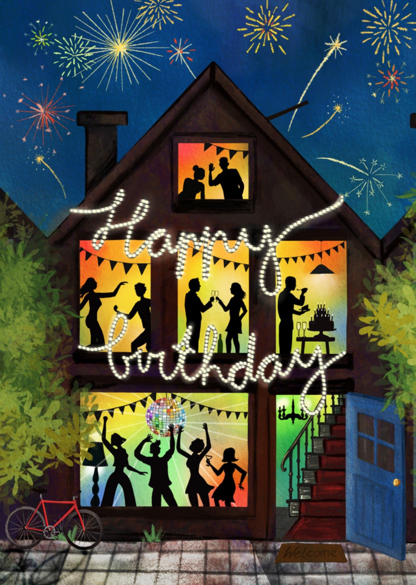 Verjaardagskaart illustratie Kaart Petit Konijn