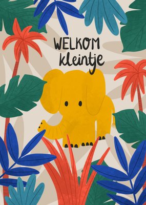 Greetz | Geboortekaart | jungle | olifant