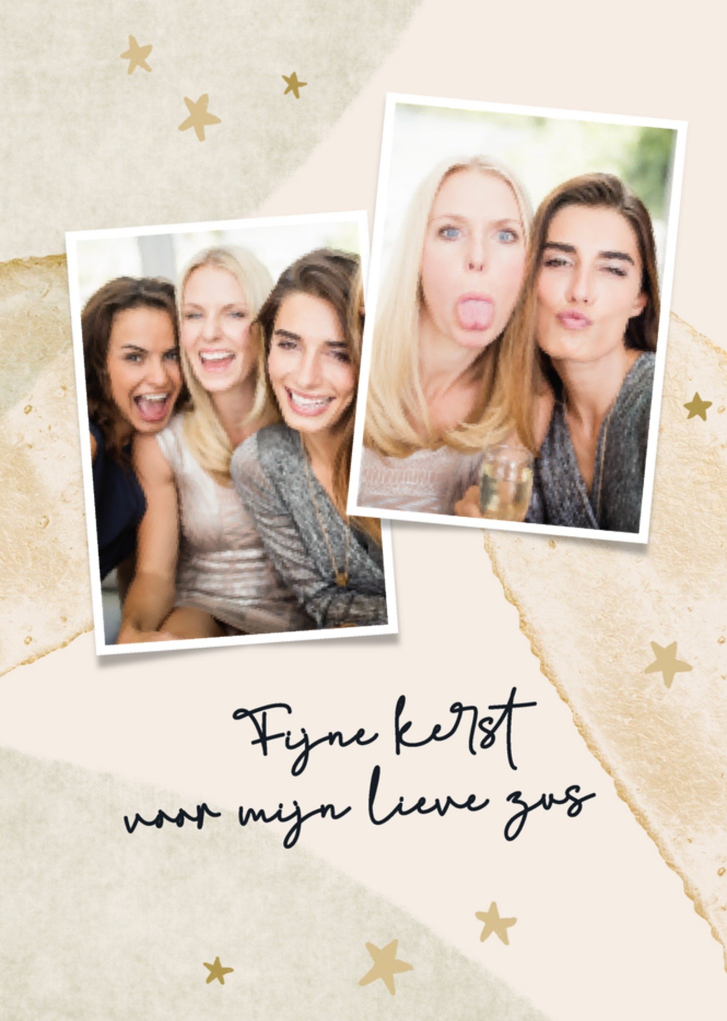 Greetz Kerstkaart Met fotos Lieve Zus Standard Card