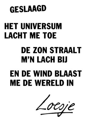 Loesje | Geslaagdkaart | rijbewijs