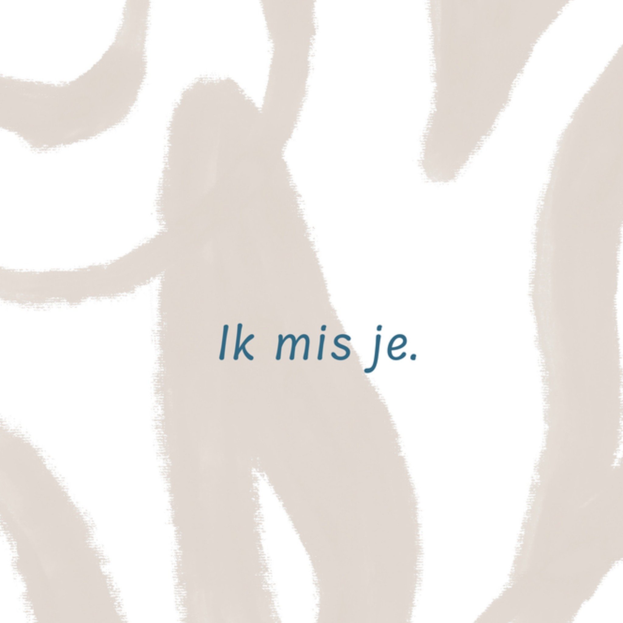 Greetz Condoleancekaart Ik mis je Vierkant