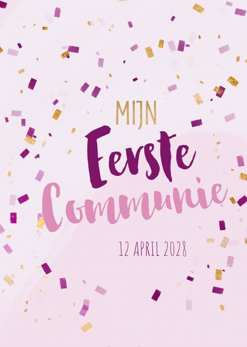 Greetz | Uitnodiging Communie | confetti