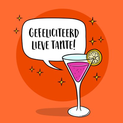 Greetz | Verjaardagskaart | tante | cocktail