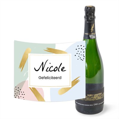 Maria Casanovas | Cava Brut  | Gefeliciteerd met eigen naam | 750 ml 