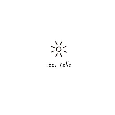 Veel Liefs Handgetekende Zon Kaart